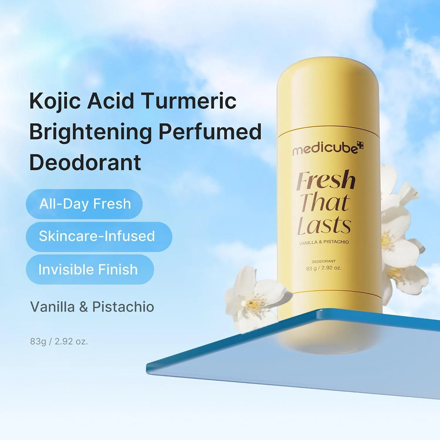 medicube Kojic Acid & Turmeric Aluminum-Free Deodorant for Women & Men (Pack of 2)