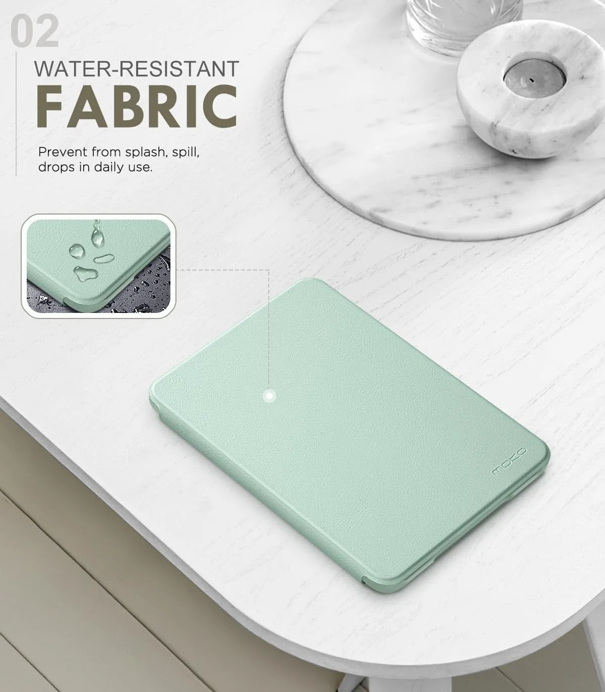 MoKo Case for 6" Amazon Kindle Basic 11th Gen 2024/2022, Matcha