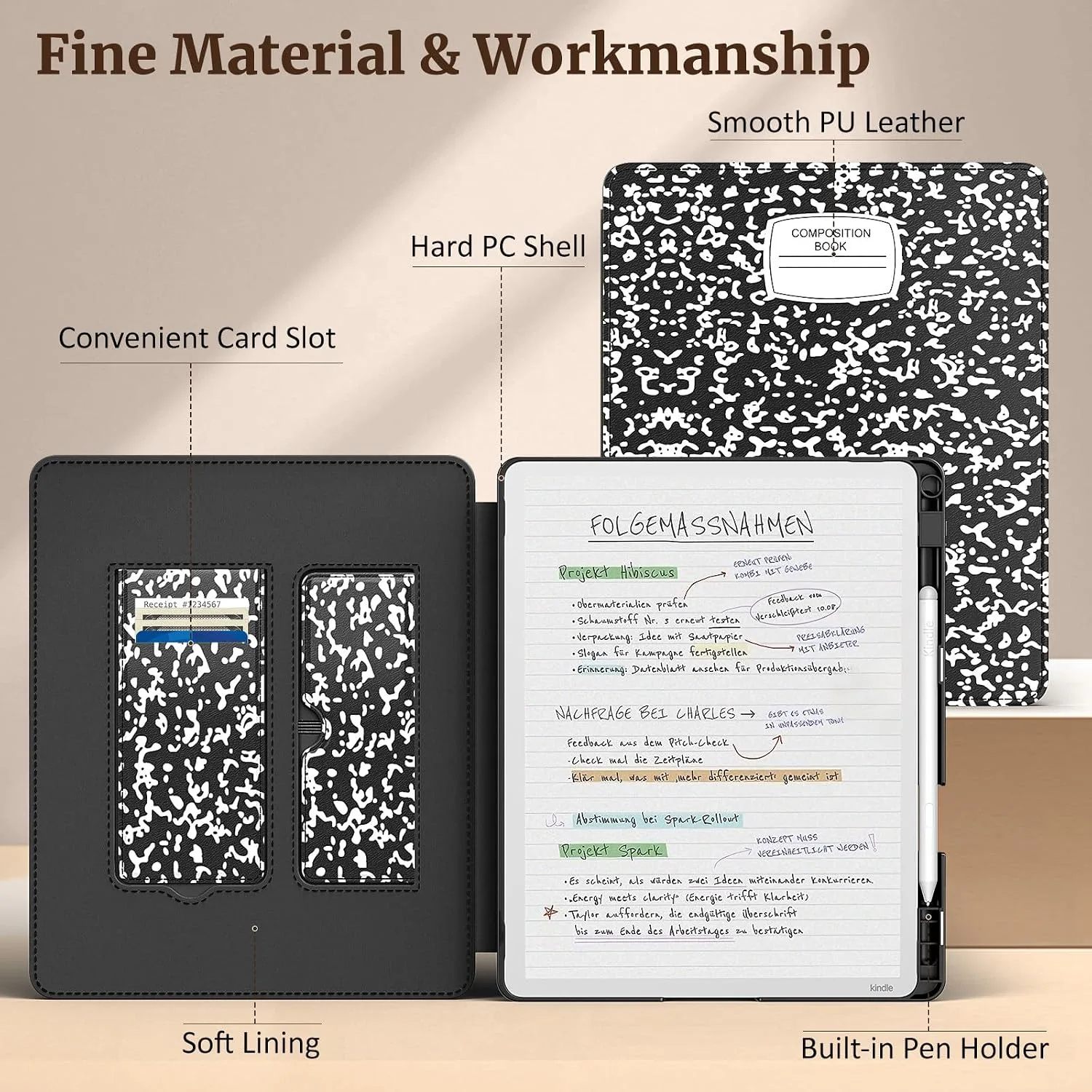 MoKo Stand Case for 11" Kindle Scribe 2025 & Kindle Scribe Colorsoft