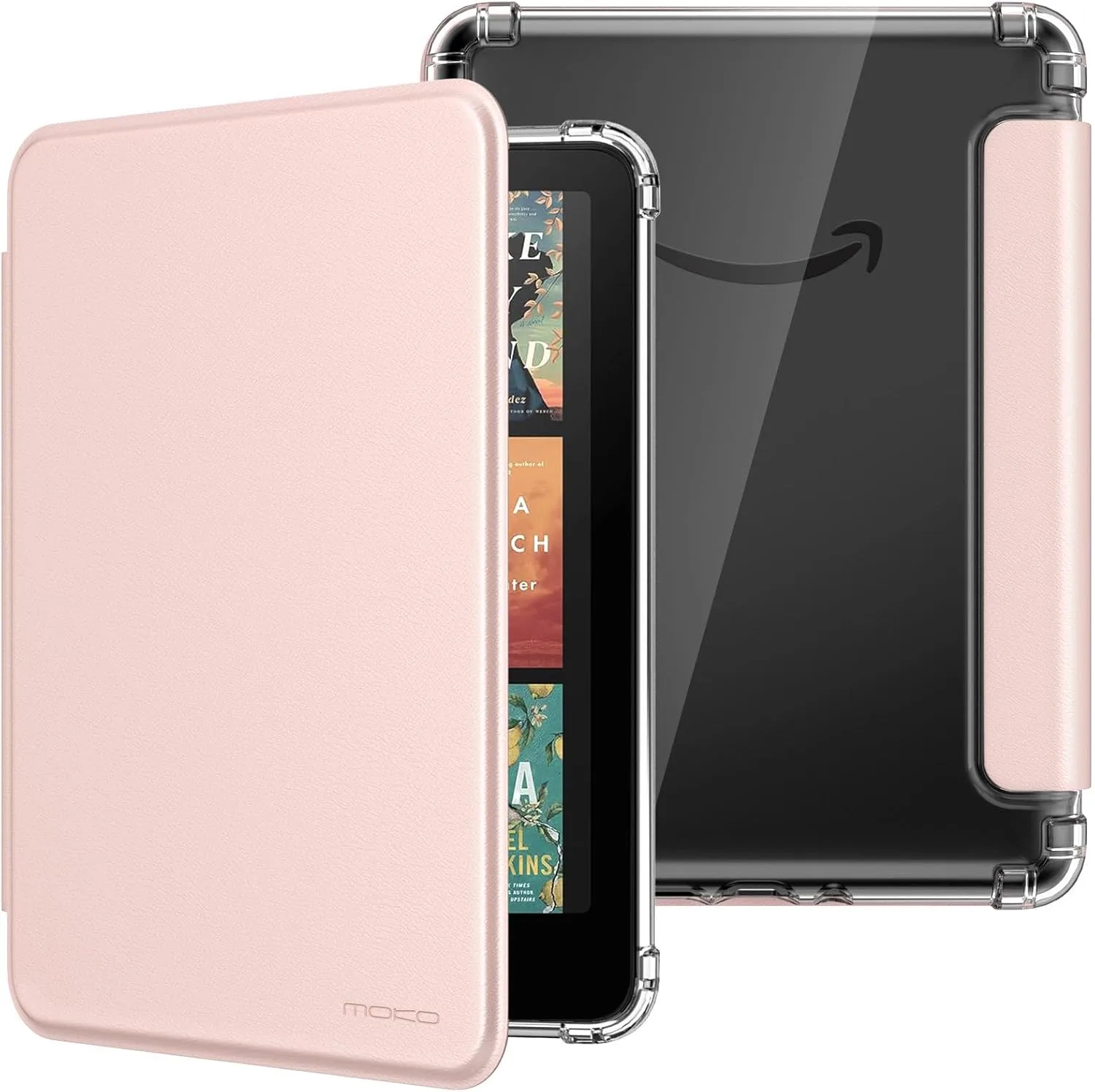 MoKo Case for Kindle Paperwhite 12th Gen & Colorsoft 2024,Rose Gold
