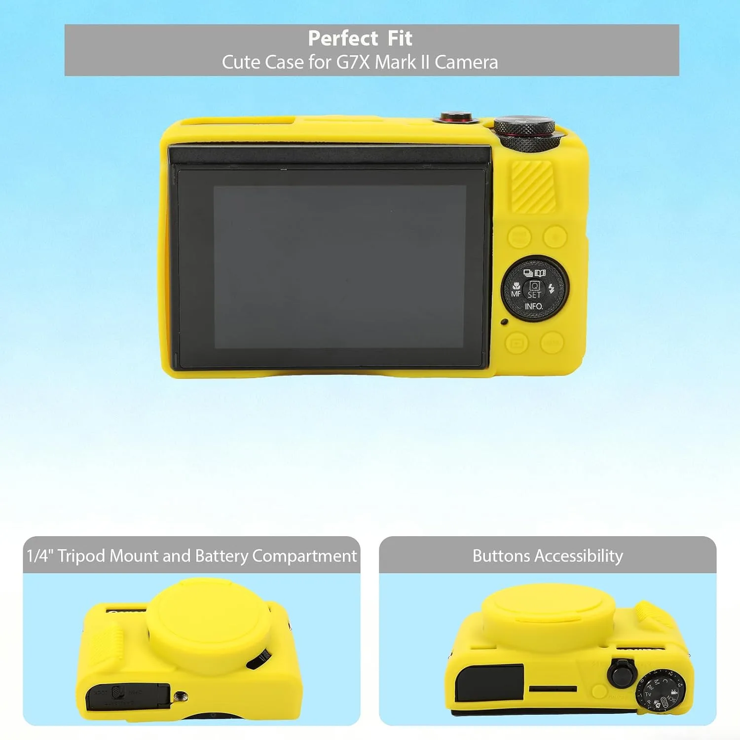Camera Case for G7X Mark II / G7X II - Yellow