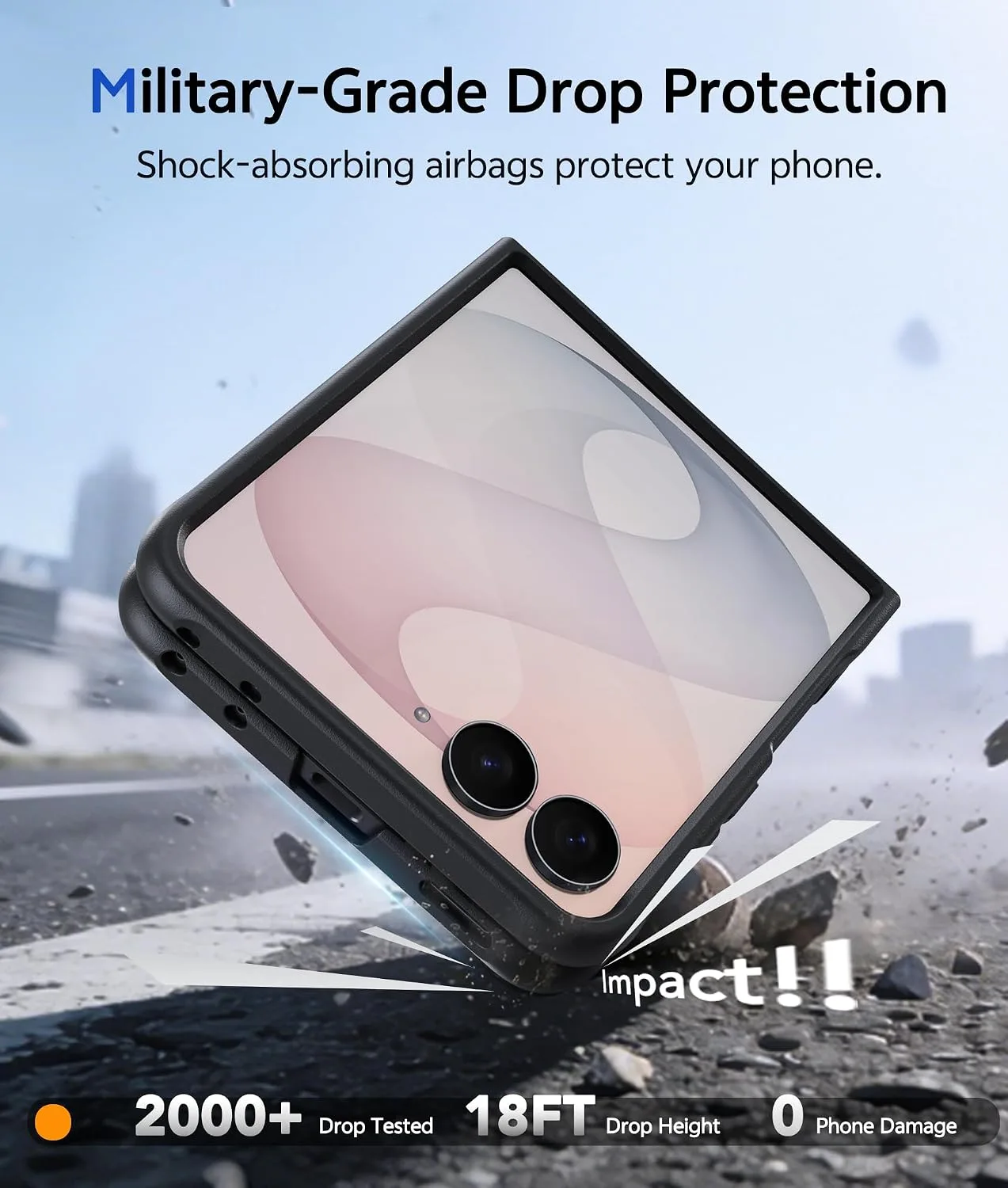 for Samsung Galaxy Z Flip 8 Case with Privacy Screen Protector