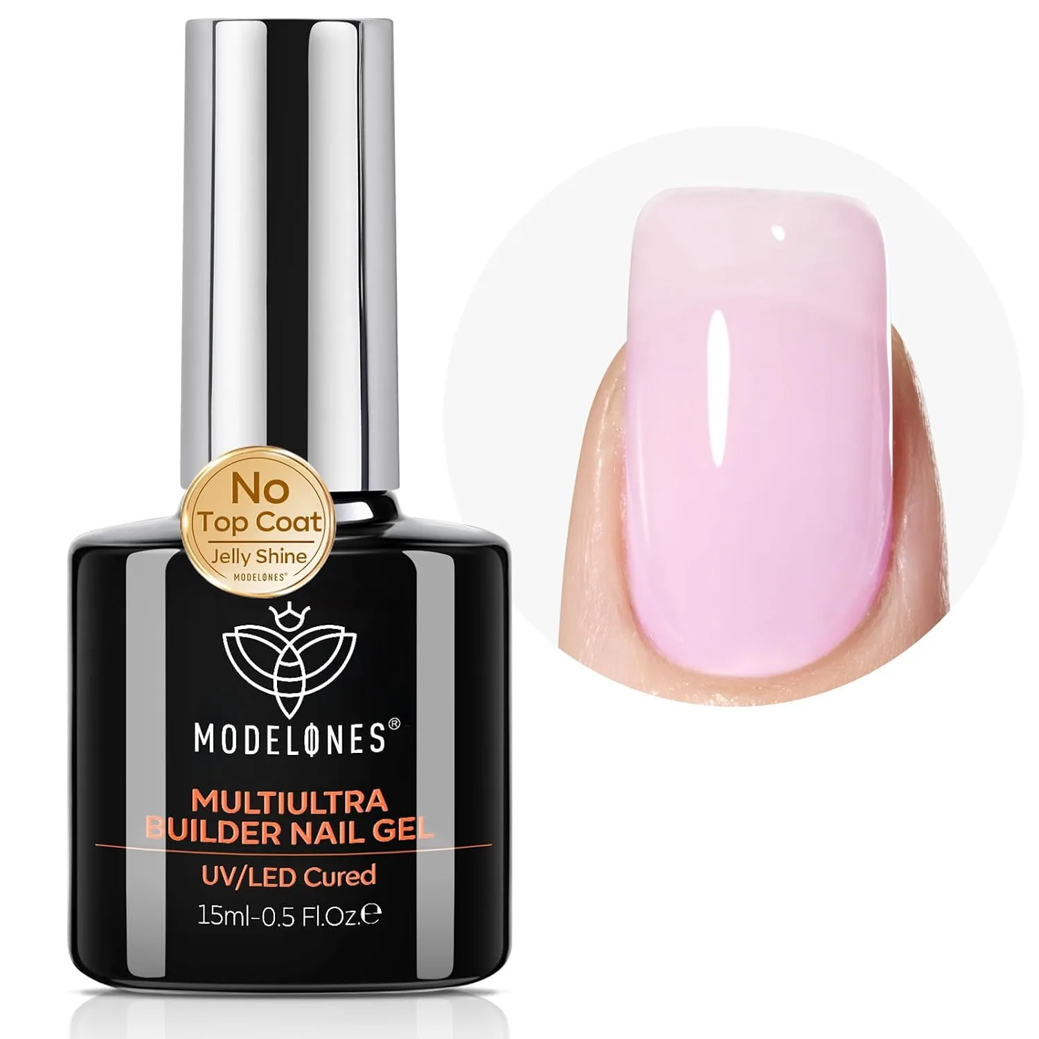 Esmalte en gel Builder Modelones Light Pink C-Curve 9 en 1