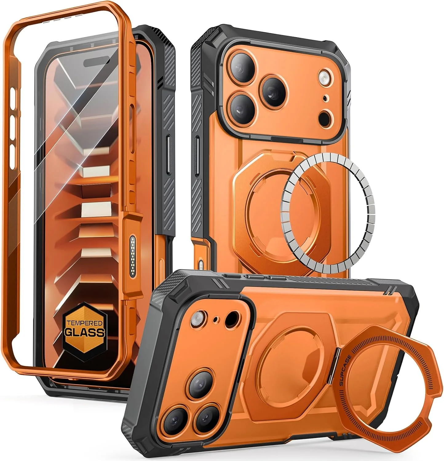 SUPCASE for iPhone 18 Pro Case/iPhone 17 Pro Case, Glass Protector, Coral