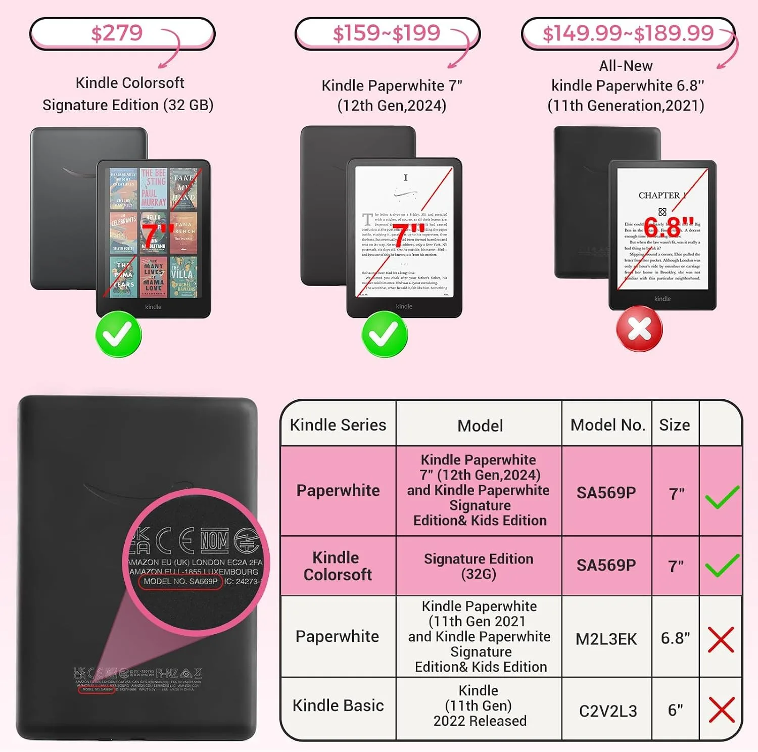 CoBak Stand Case for 7" Kindle Paperwhite & Kindle Colorsoft 12th Gen 2024