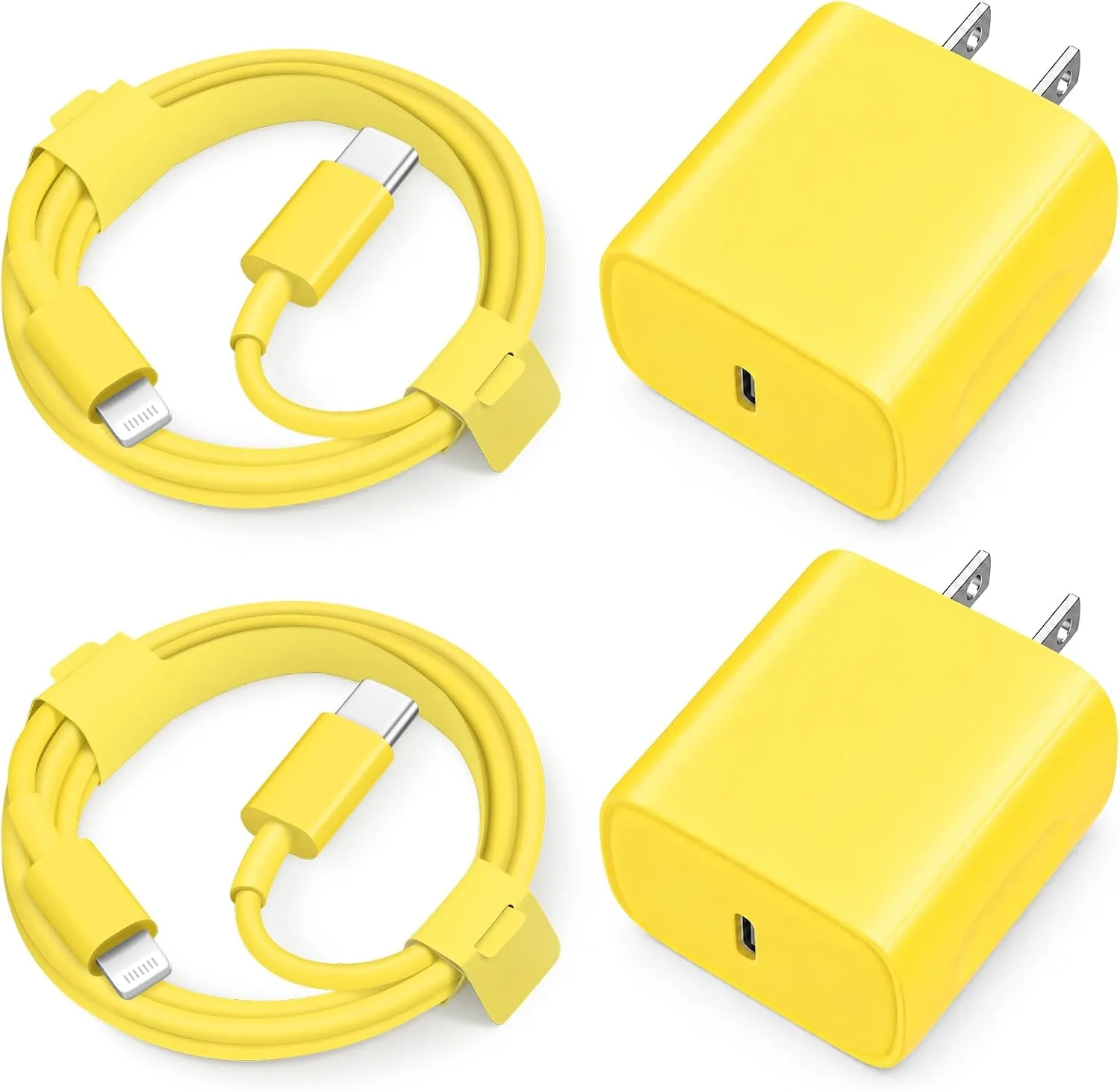 iPhone 14 13 12 11 Super Fast Charger [2Pack] cargador 20W Rapid USB C Wall Charger Block with 6FT Fast Charging Cable Compatible with iPhone 14/13/12/11/Pro/Pro Max/Mini/Xs Max/XR/X, iPad -Yellow