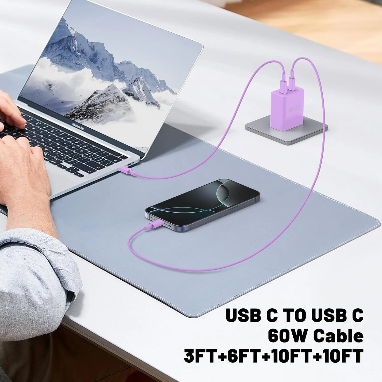 QZIIW iPhone 18 17 16 Pro Max Fast Charger,45W Dual Port USB C Fast Charger