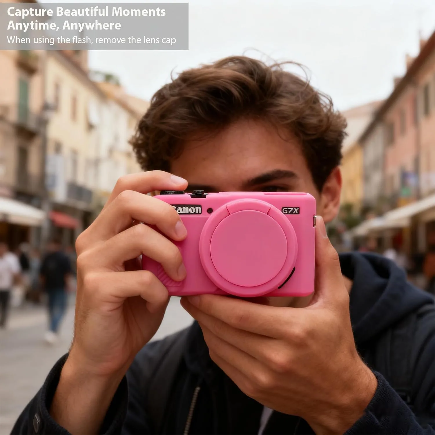 Camera Case for Canon G7X Mark II / G7X II - Hot Pink