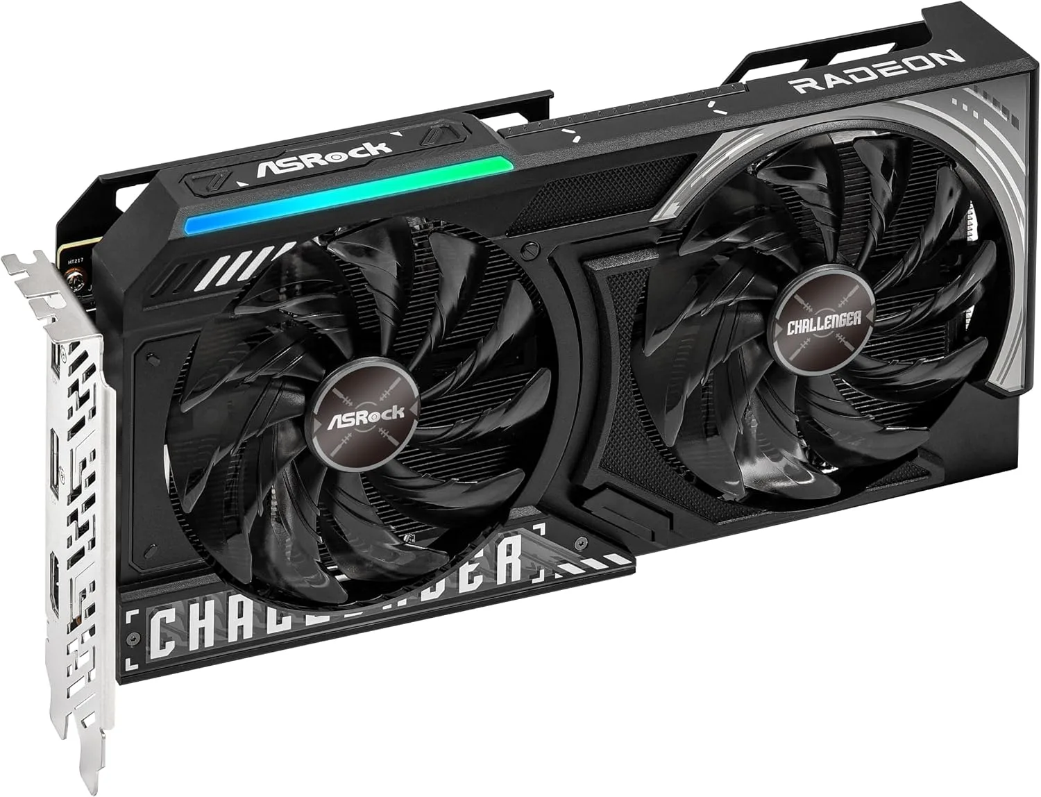 ASRock Radeon RX 9060 XT Challenger 16GB OC, RDNA 4, 3290MHz Boost, 16GB GDDR6 128-bit, PCIe 5.0, Dual Fans, 0dB Silent, LED Indicator, DisplayPort 2.1a, HDMI 2.1b