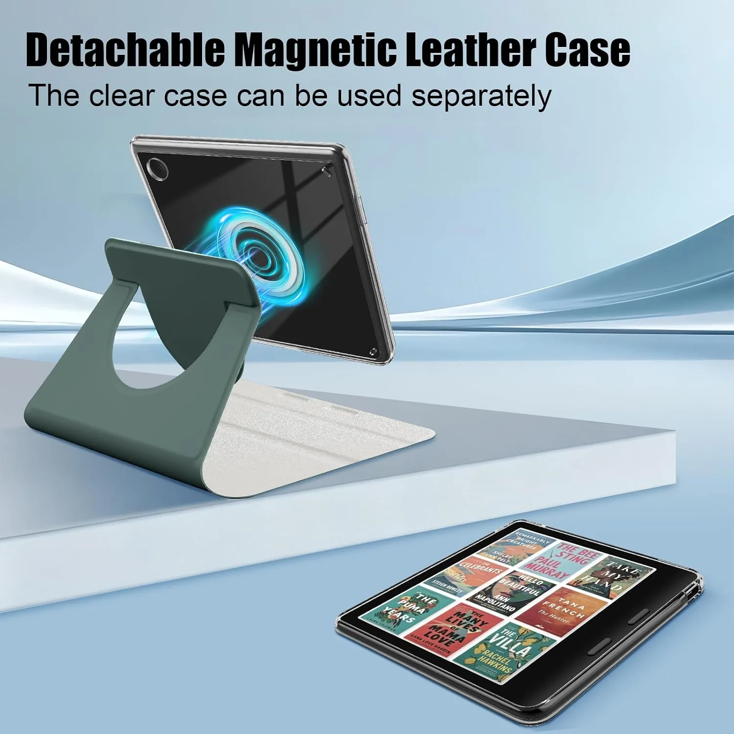 Rotating Case for Kobo Libra 7" & Tolino Vision – 360° Rotating, Green