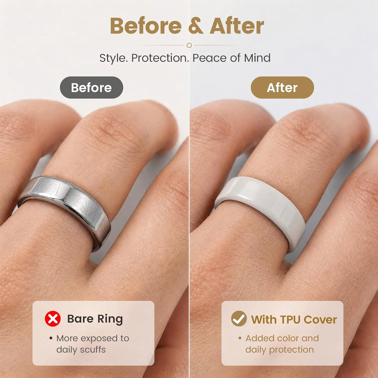 4Pack Ring Cover Compatible with Oura Ring Gen 4/3 Horizon Heritage