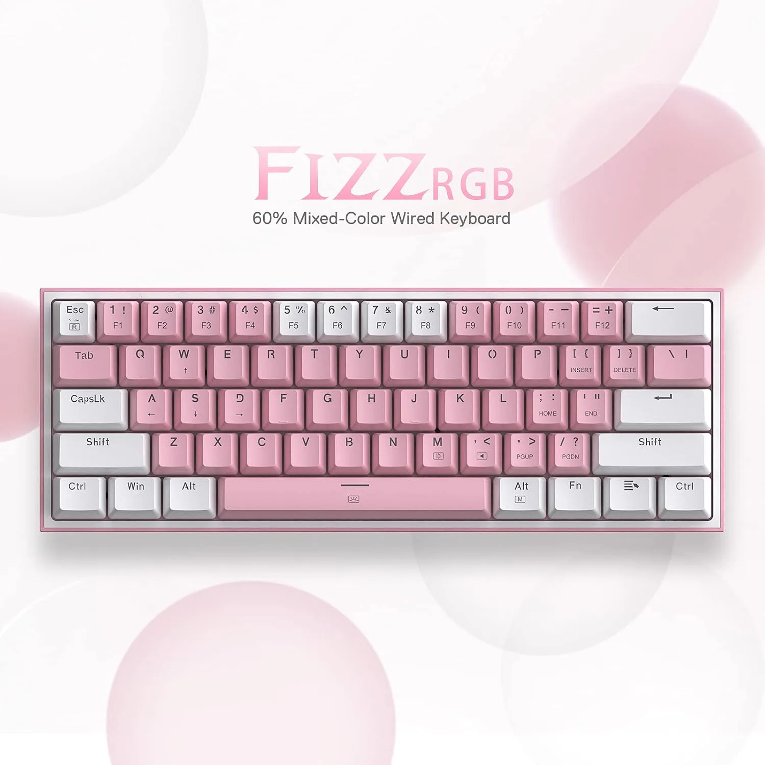 Redragon K617 Wired 60% Compact Hot-Swap RGB Gaming Mechanical Keyboard