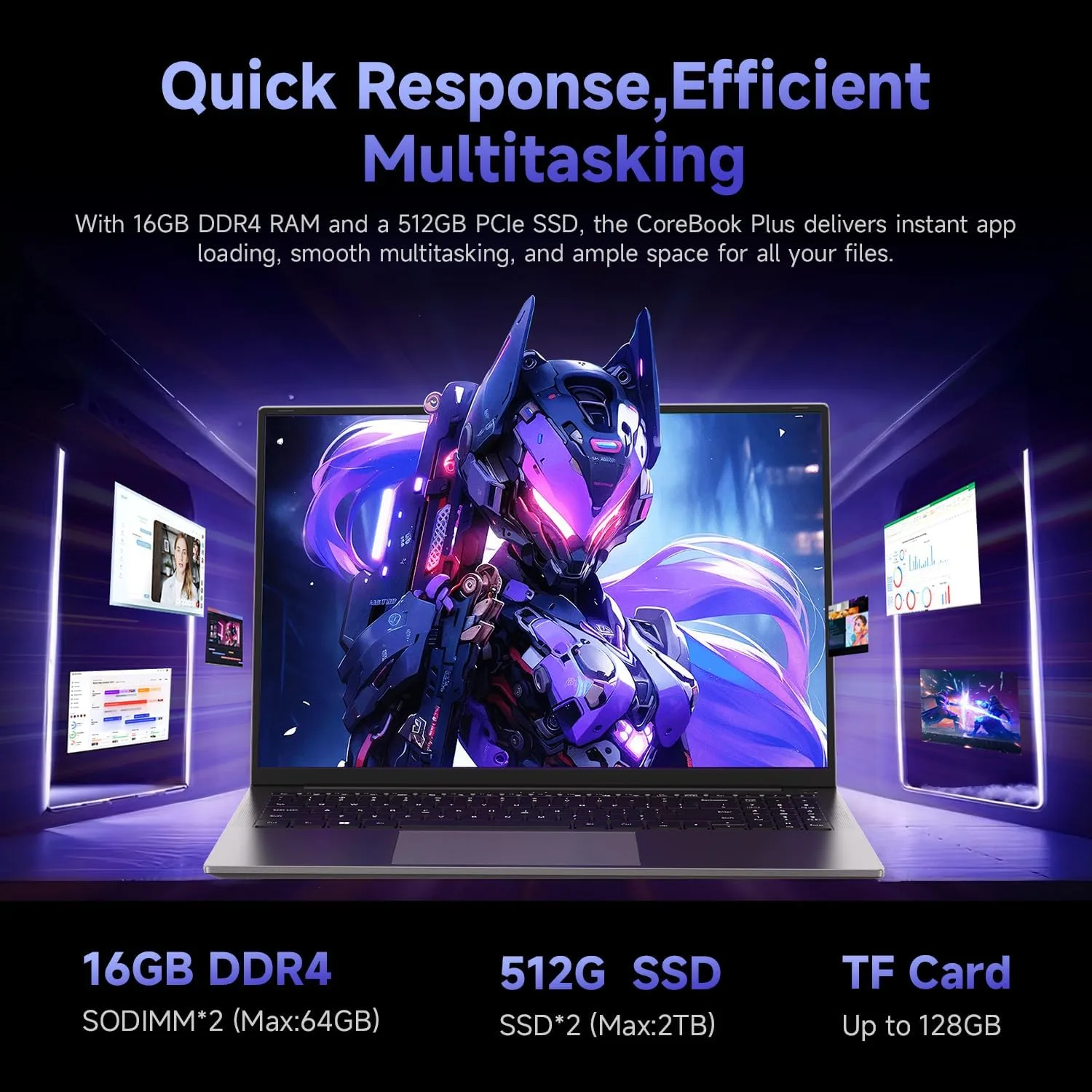 CHUWI Gaming Laptop 16'', 16GB RAM 512GB SSD, AMD Ryzen 5 (Beat i7-1355U)