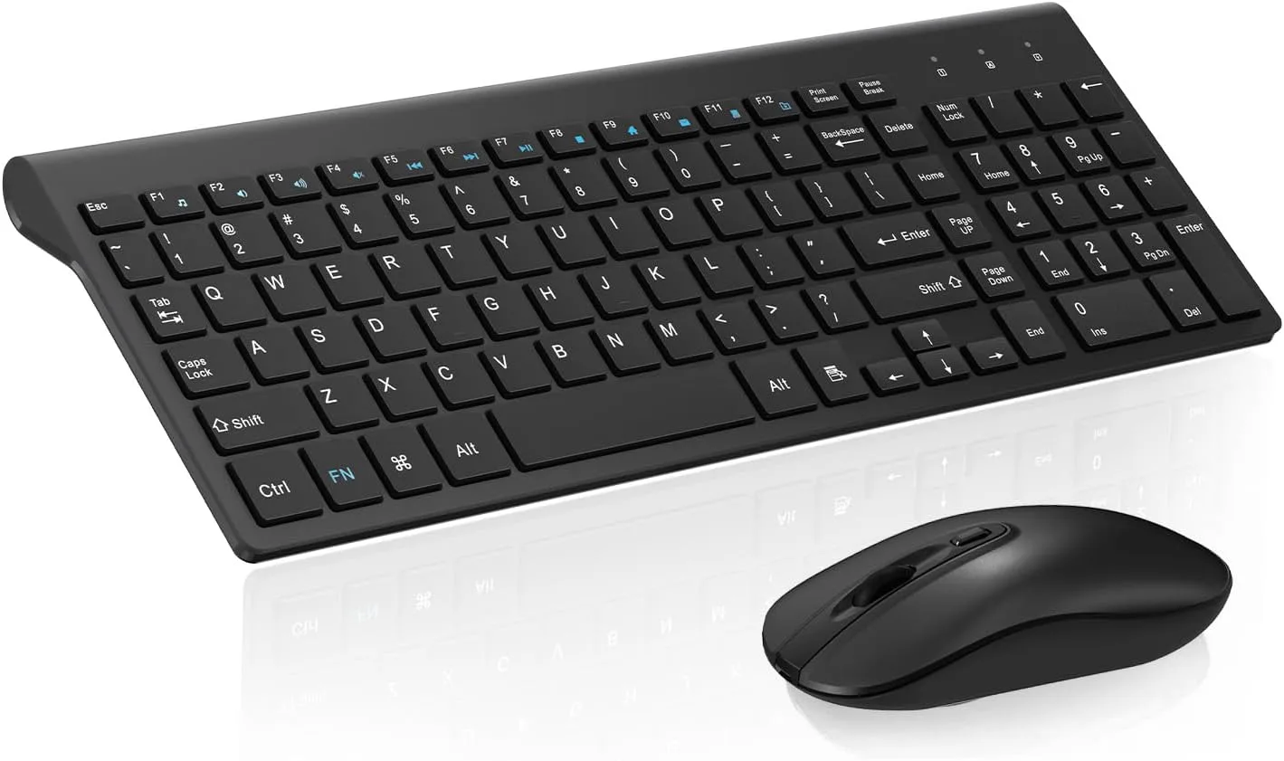 cimetech Wireless Keyboard and Mouse Combo - Matte Black