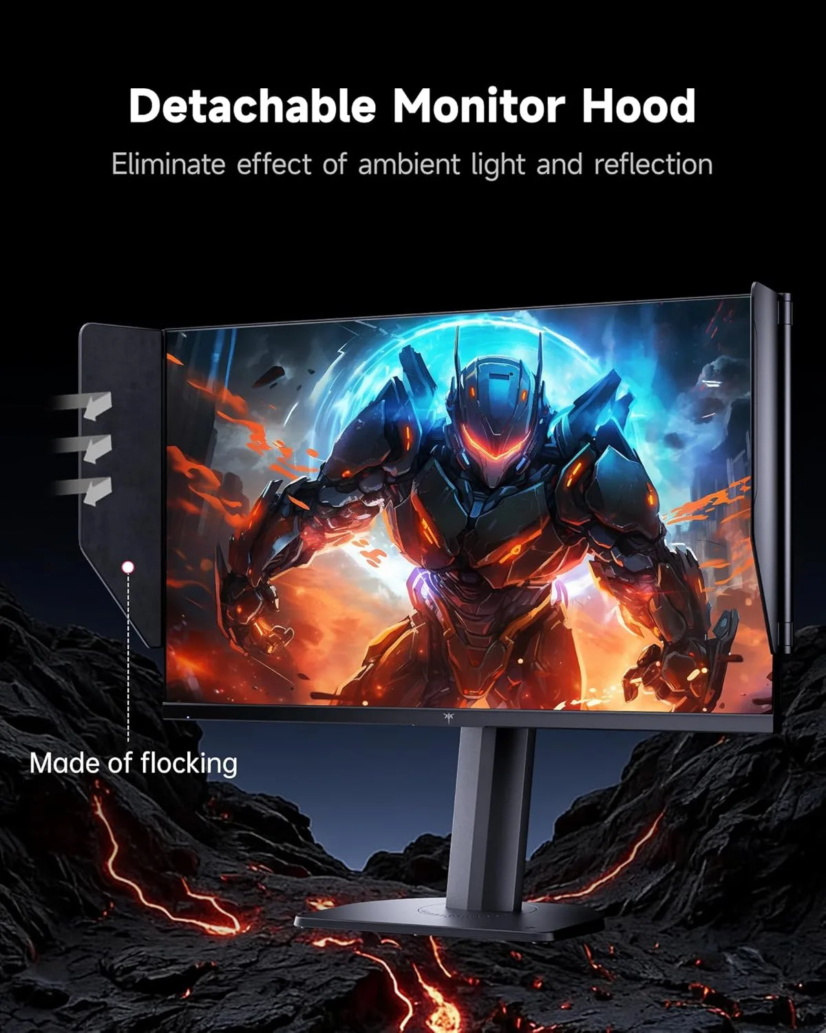 KTC 25M1 400Hz Gaming Monitor, Fast TN 24.1 Inch FHD PC Monitor 240Hz, 0.5ms GTG, Adaptive Sync, DAC, Vertical Monitors with Shielding Hood, HDMI DP Port, Tilt Swivel Pivot Height Adjustment, VESA