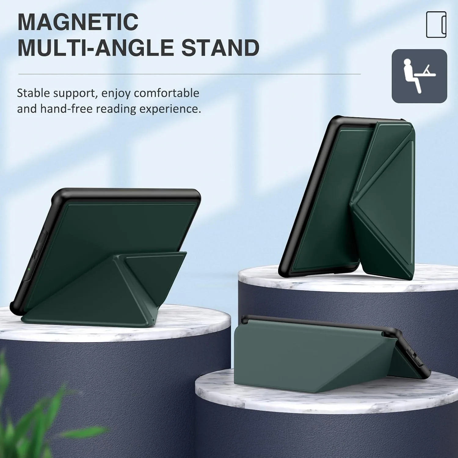 MoKo Case for 7" Kindle Paperwhite 12th Generation 2024, Midnight Green