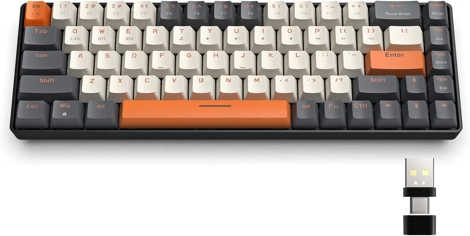 Teclado Gamer Magic-refiner RK68 Compact 68 Teclas Inalámbrico Mecánico