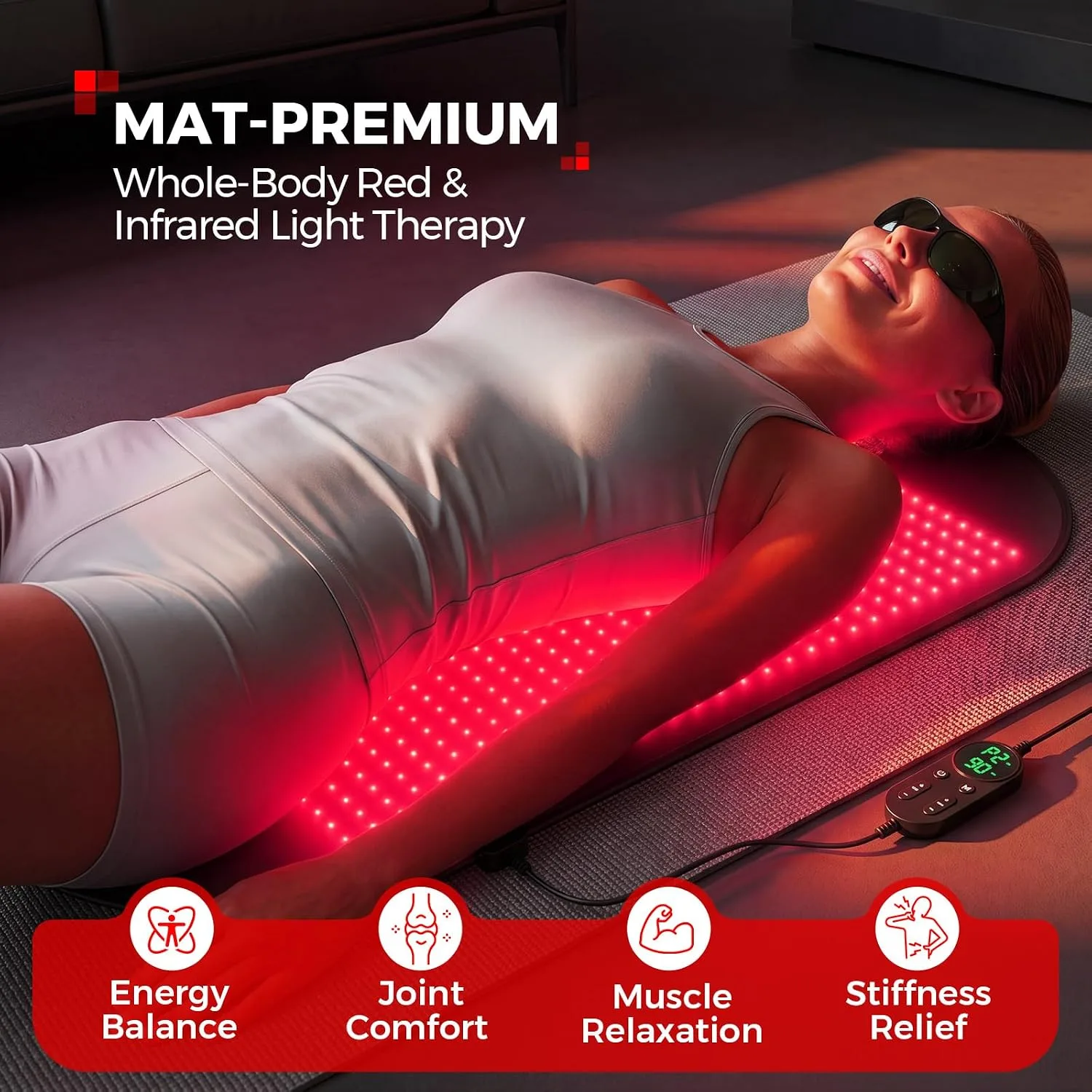 LTW Flagship 540 LEDs Red Light Therapy Mat for Body (37" x 16.9")