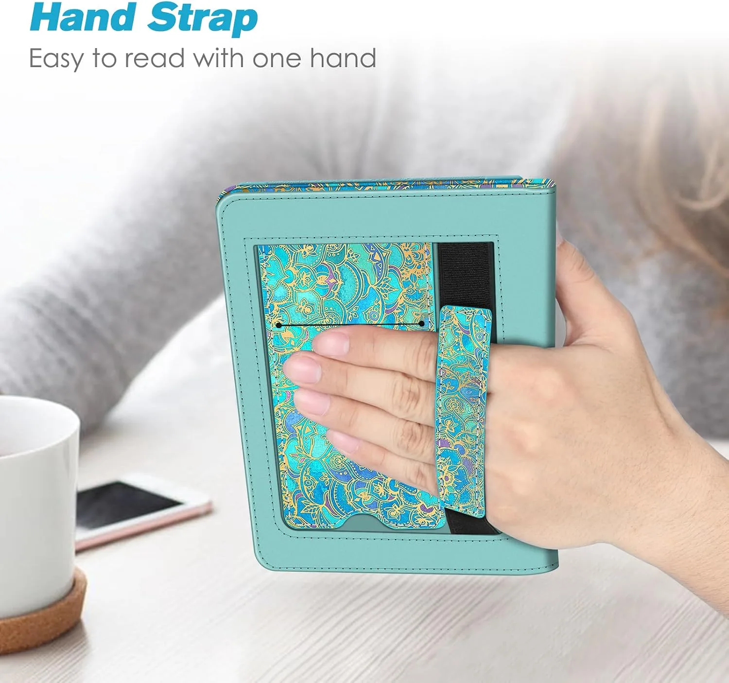 Fintie Stand Case for 6" Kindle Paperwhite 10th Gen 2018, Shades of Blue