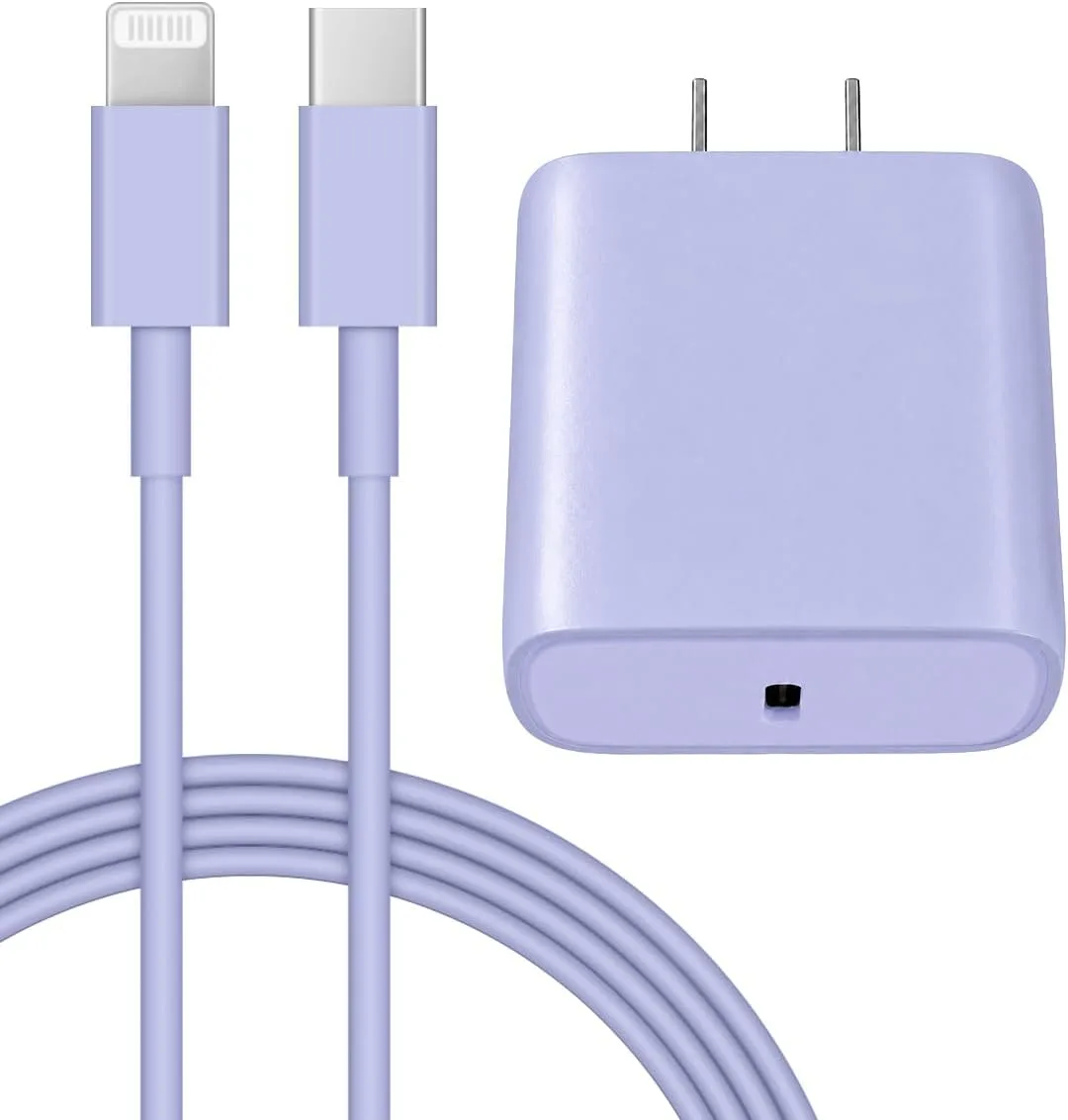 iPhone 14 13 12 Fast Charger 20W PD USB C Wall Charger with 6FT Fast Charging Cable for iPhone 14/14 Pro/14 Pro Max/14 Plus/13/12/11/Pro/Pro Max/Mini/Xs Max/X, iPad - Purple