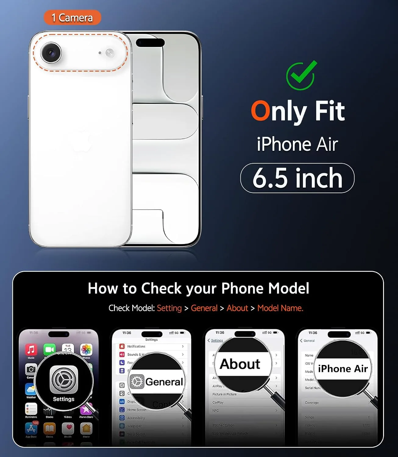 FNTCASE for iPhone Air Phone Case Compatible with Magsafe Matte Phonecase