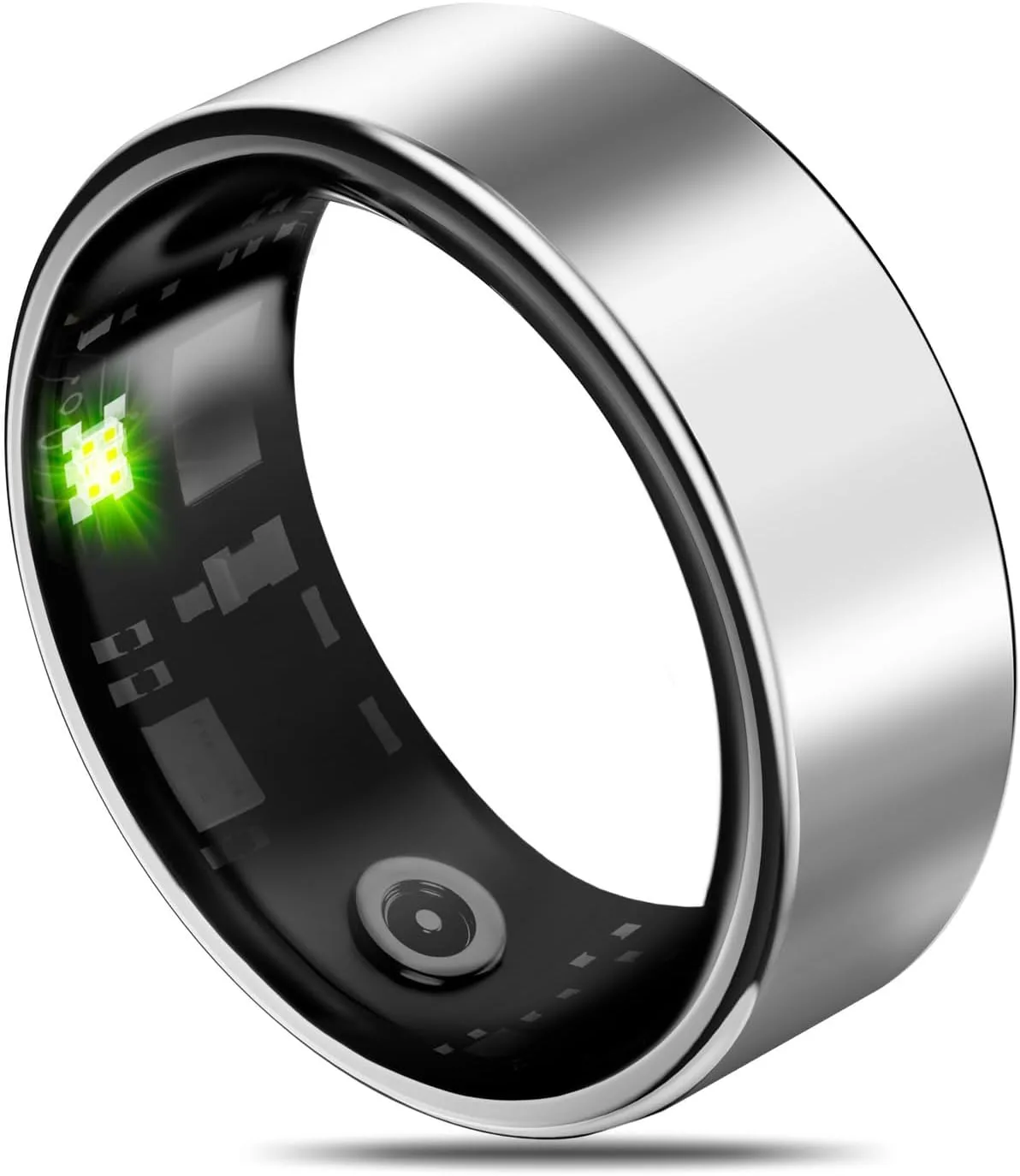 Smart Health Ring Fitness Tracker for Men Women, Silver Grey 6