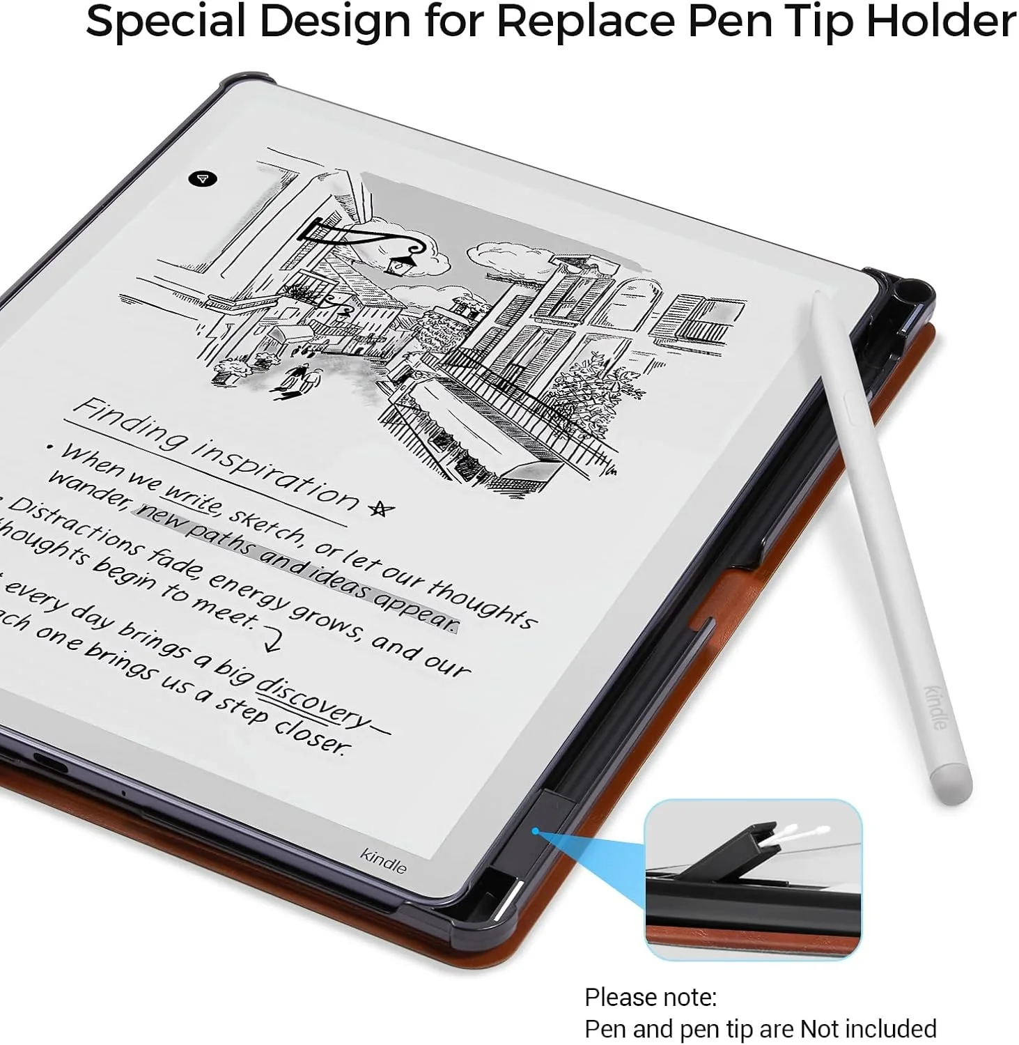 CoBak Case for 11" Kindle Scribe 3rd Generation 2025, Kindle Scribe Colorsoft - All New PU Leather Cover with Auto Sleep Wake, Pen Holder for Scribe 11" 2025 Released
