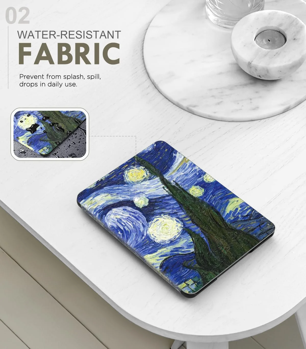 Moko Case for 7" Kindle Paperwhite 12th Gen 2024/Colorsoft, Starry Night