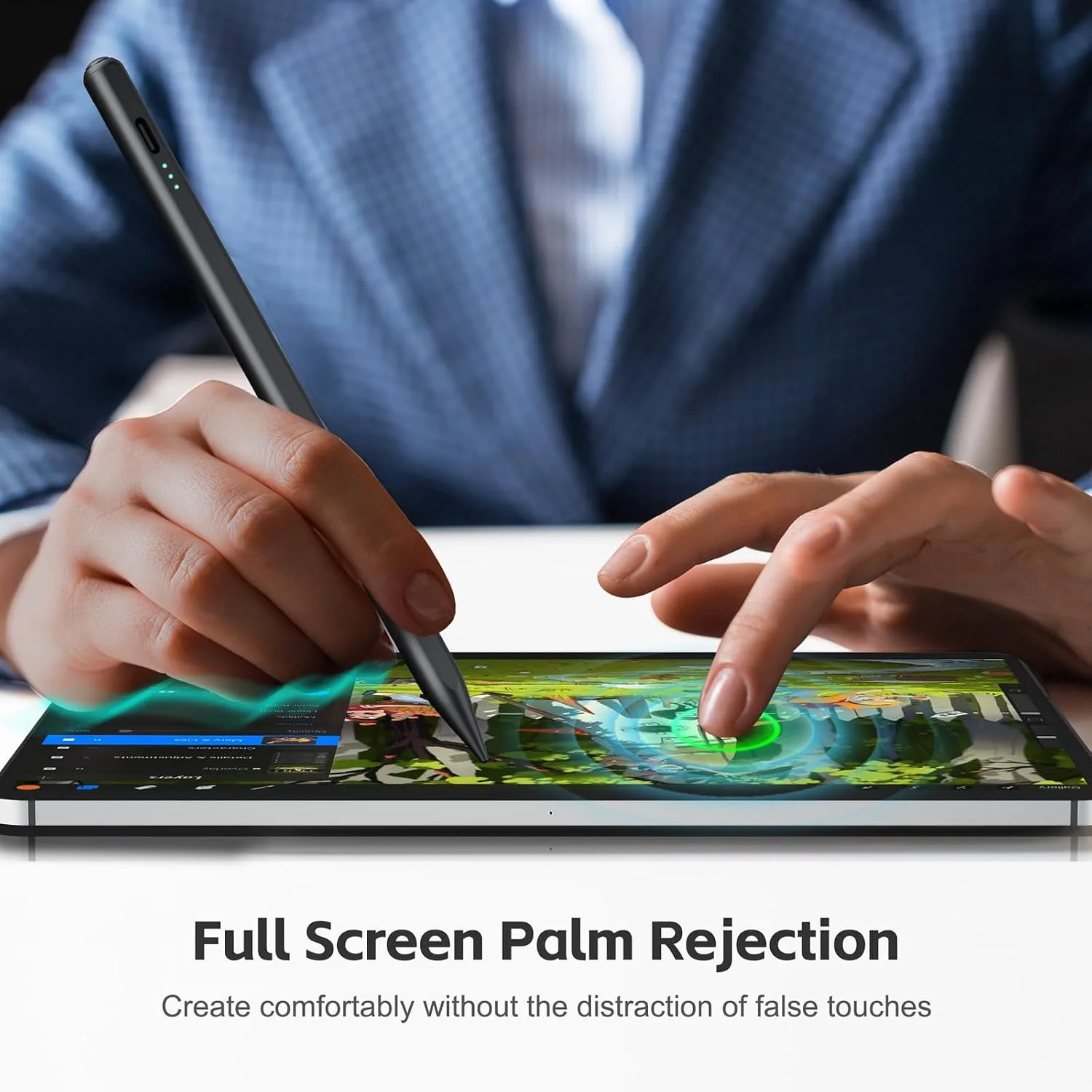 Stylus Pen for iPad 2026-2018 with 13mins Fast Charge,Tilt Sensitivity