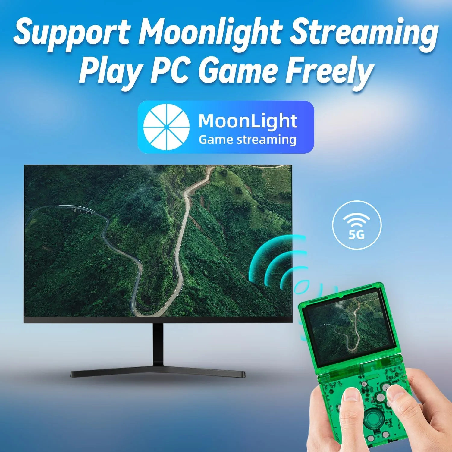 RG35XXSP Flip Portable Retro Handheld Game Console,RG 35XXSP 3.5 Inch IPS Screen Linux System with 64G TF Card Pre-Installed 5532 Games,Clamshell Games Supports 5G WiFi Bluetooth HDMI xxsp