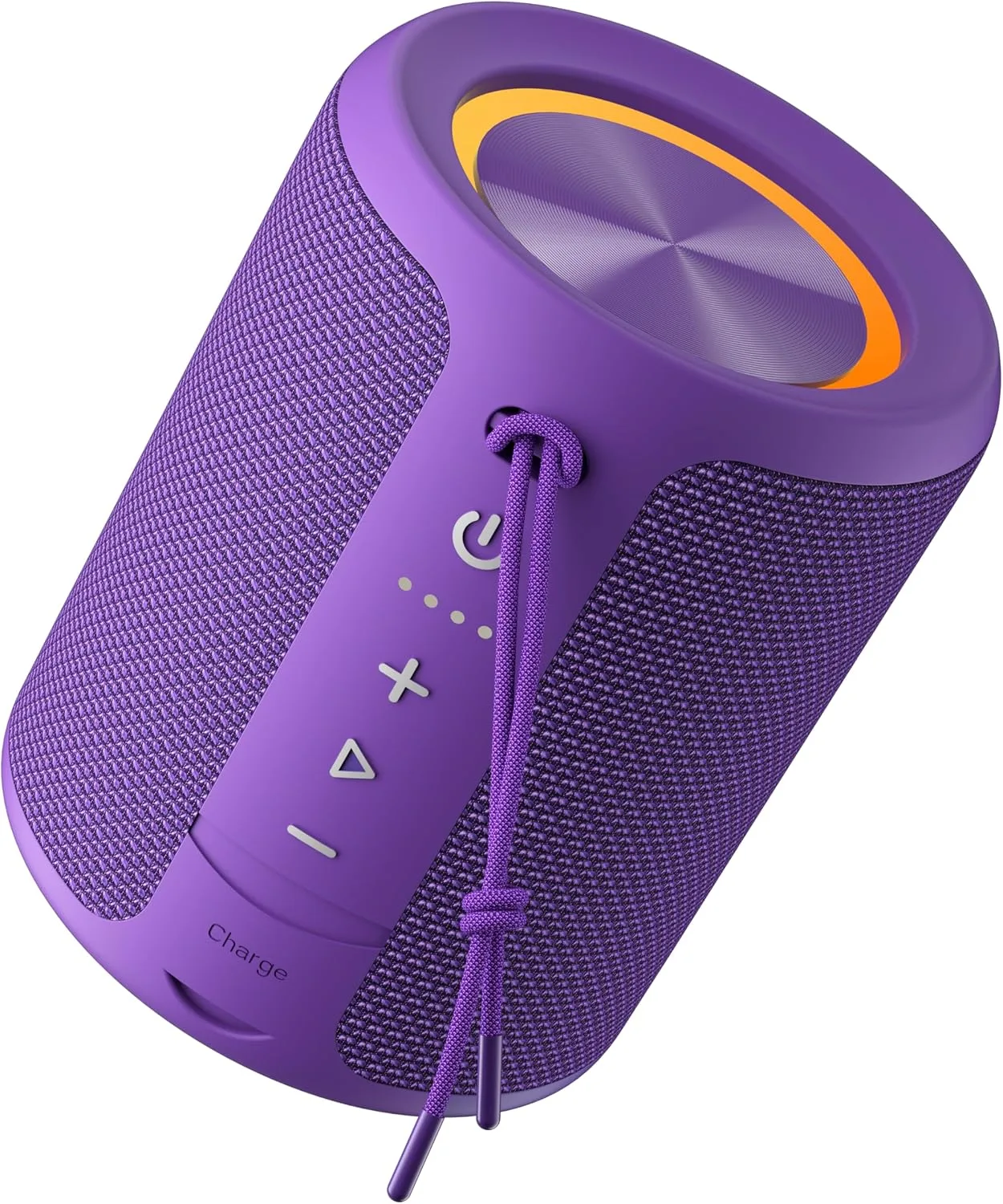 Portable Bluetooth Speaker, IPX7 Waterproof Wireless Speaker with 20W Loud Stereo Sound, 15H Playtime & Beat-Synced RGB Light, Small Outdoor Speaker for Shower,Pool,Beach,Hiking,Gifts(Purple)