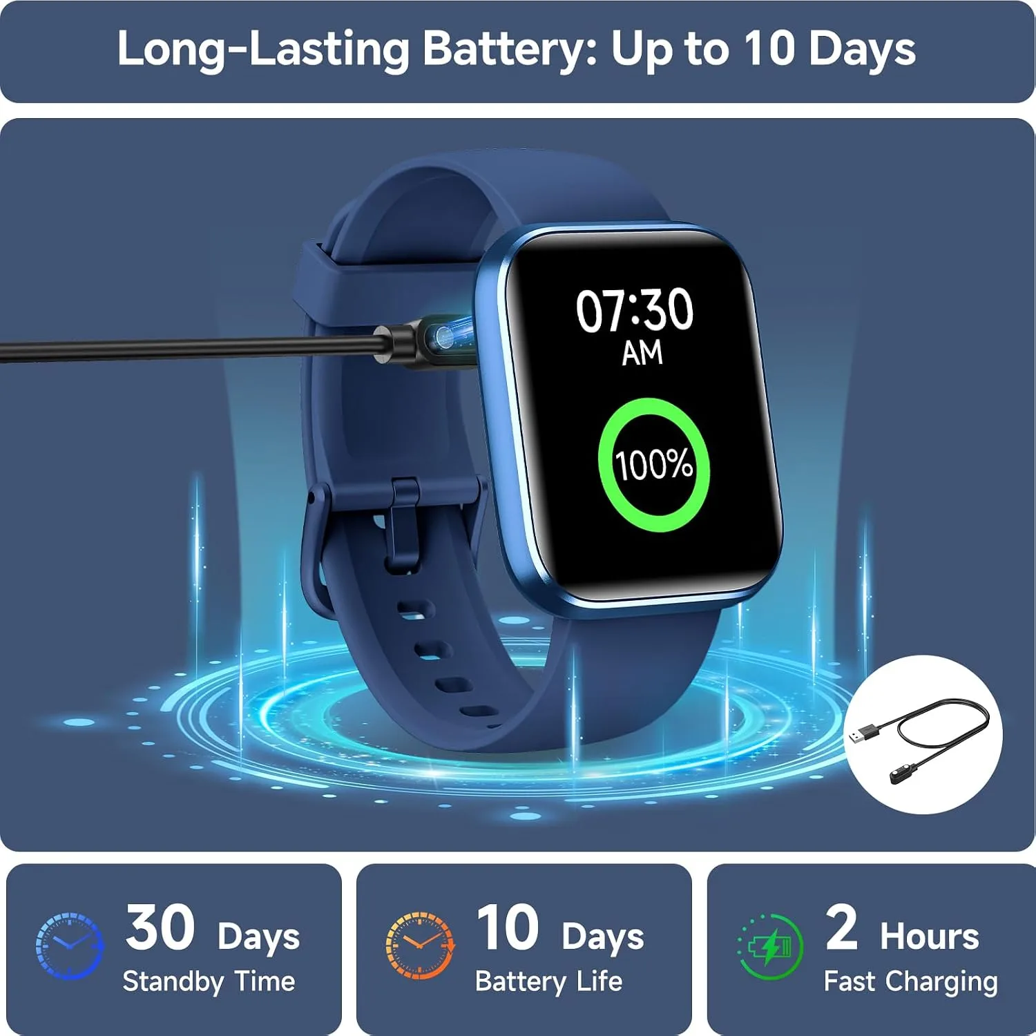 Smart Watch for Men, 1.85" HD Smart Watches Compatible iPhone/Samsung/Android (Answer/Make), Fitness Tracker Watch with Heart Rate/Sleep/SpO2 Monitor, Smartwatch 3ATM Waterproof 120+ Sport Modes Alexa
