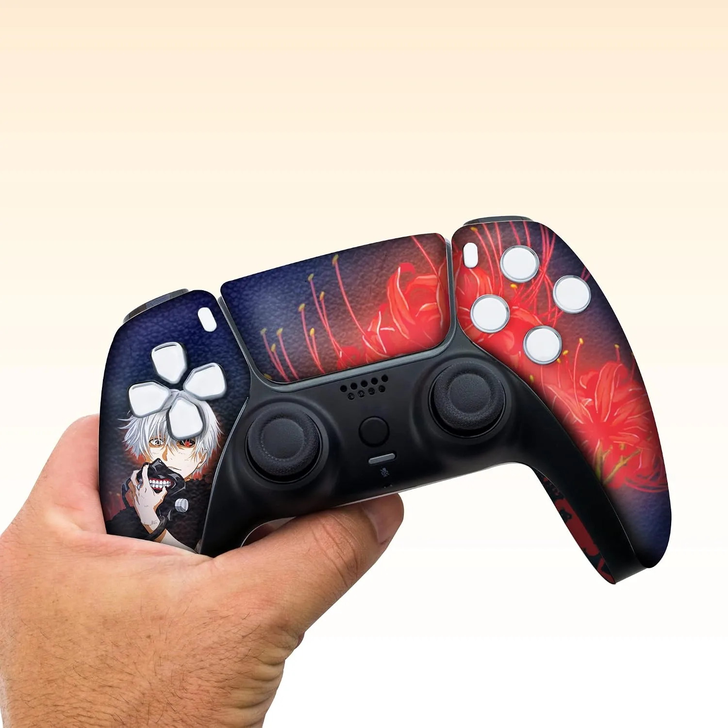 Tokyo Ghhoul Custom PS-5 Controller Wireless compatible with Play-Station 5 Console by BCB Controllers | Proudly Customized in USA with Permanent HYDRO-DIP Printing (NOT JUST A SKIN)