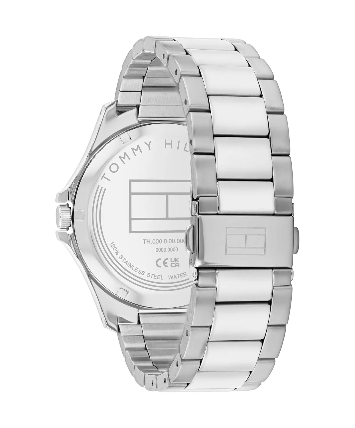 Tommy Hilfiger Men's 3H Quartz Watch, Stainless Steel Bracelet, Water Resistant 3 ATM, Modern and Stylish Timepiece, Gift for Him, 42mm