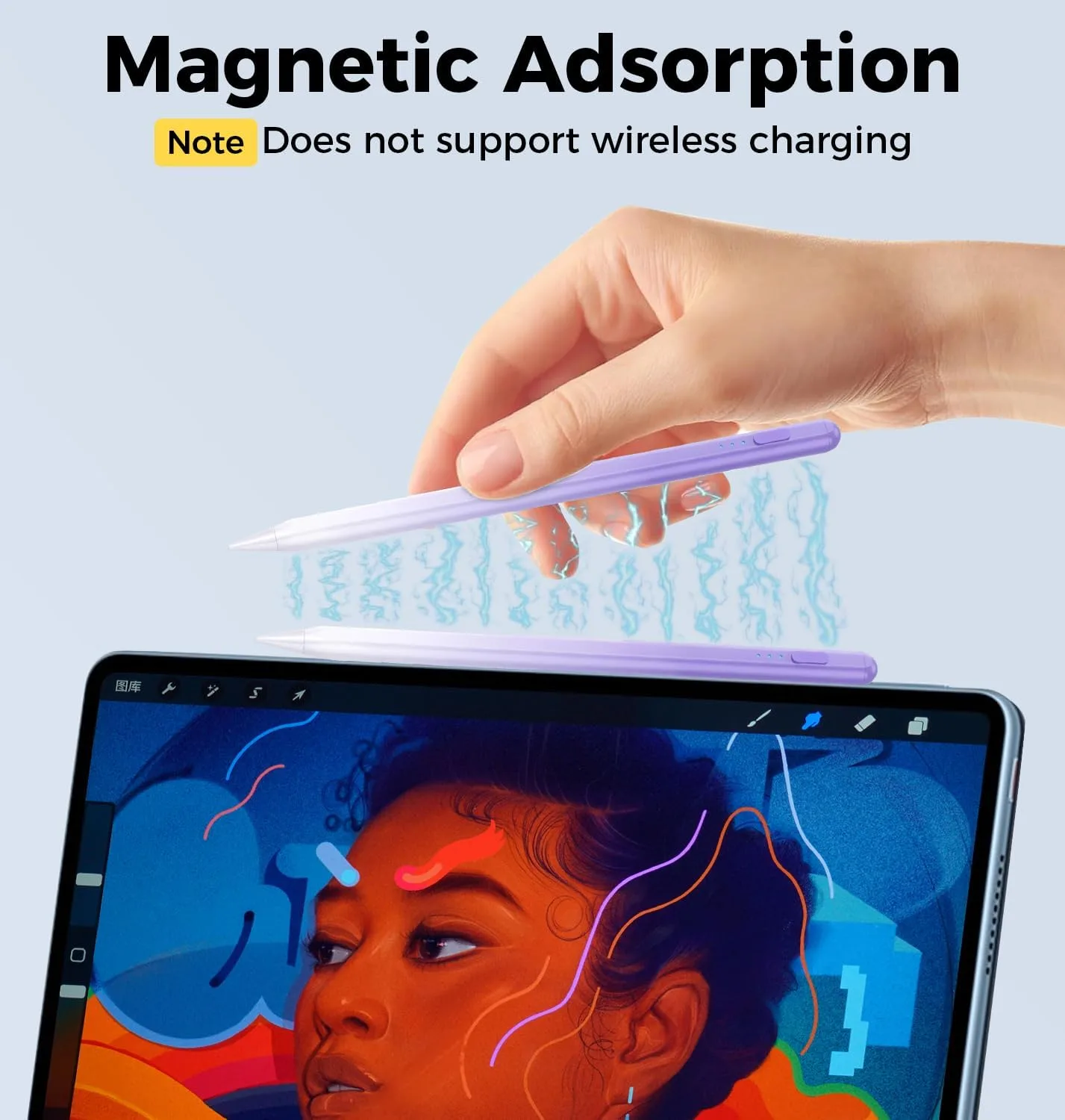 Stylus Pen for iPad 11th/10th/9th Generation,Fast Charge Apple Pencil Alternative,Palm Rejection,Tilt Sensitivity,Compatible with iPad 11/10/9/8/7/6th,Pro M4/13''/12.9"/11", Air M3/M2/5/4/3, Mini 6/5