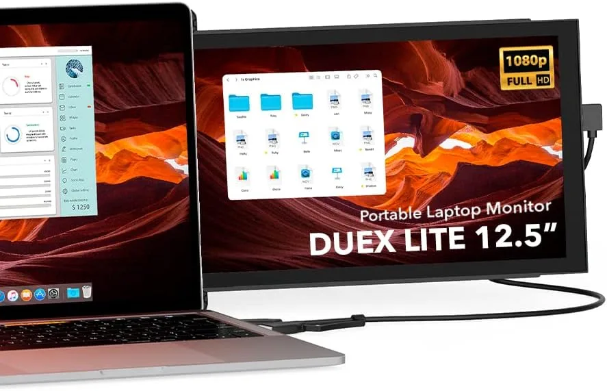Portable Monitor - Mobile Pixels Duex Lite 12.5" FHD 1080p Laptop Monitors
