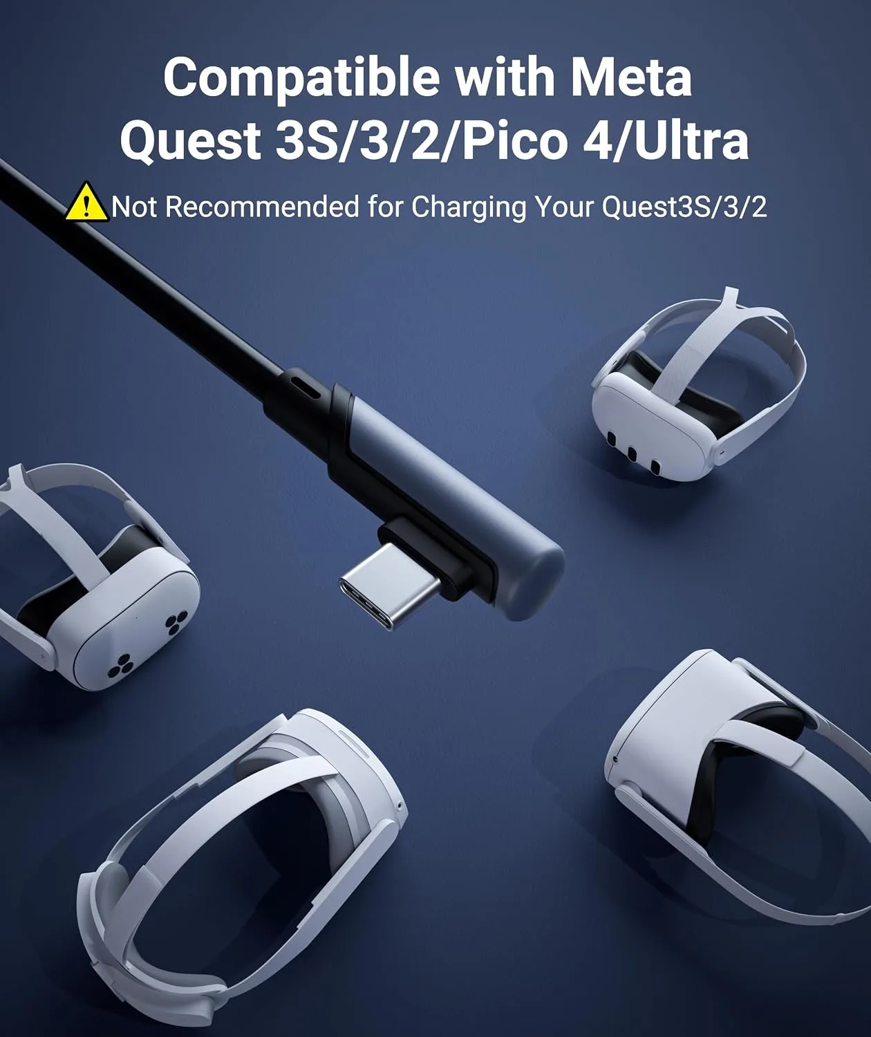 Syntech Link Cable 16FT, USB 3.0 to USB Cable for Meta Quest 3/3S/2, Black