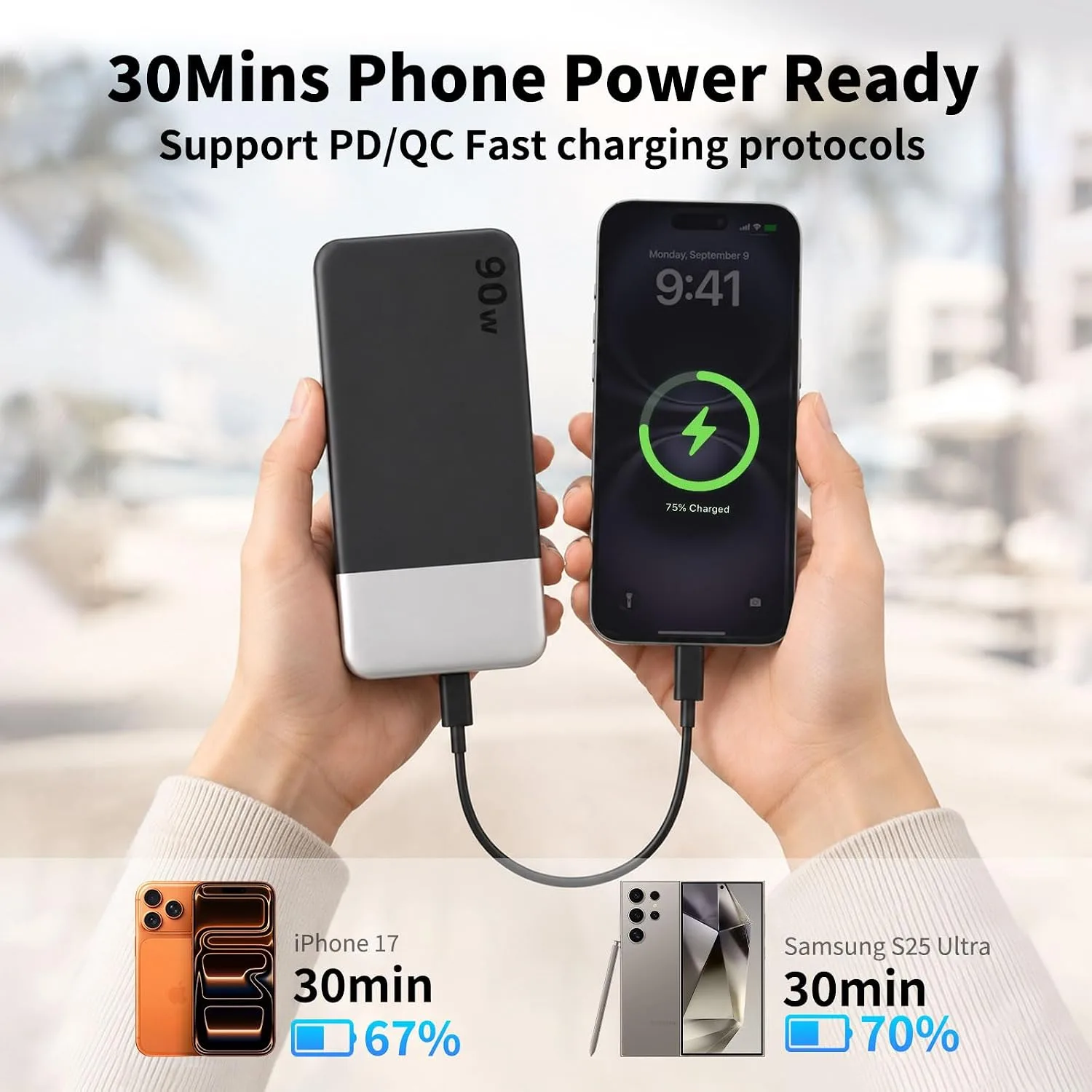 NOBIS 90W Portable Charger 20000mAh Laptop Power Bank Fast Charging