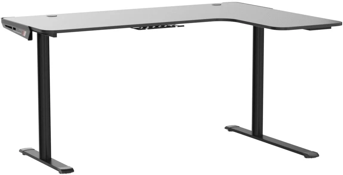 EUREKA ERGONOMIC Gaming Desk, 60 Inch L-Shaped Computer Desk, Right, Black
