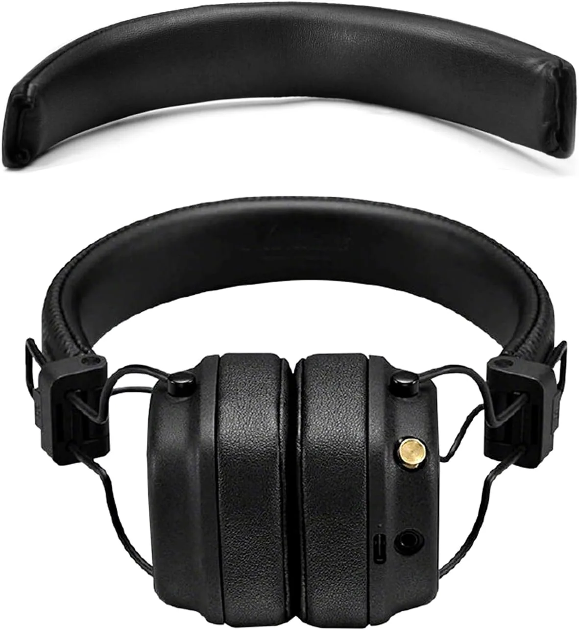 Ear Pads for Marshall Major V Major 5 Headphones Replacement Earpads Headband Cushions (Black Headband)