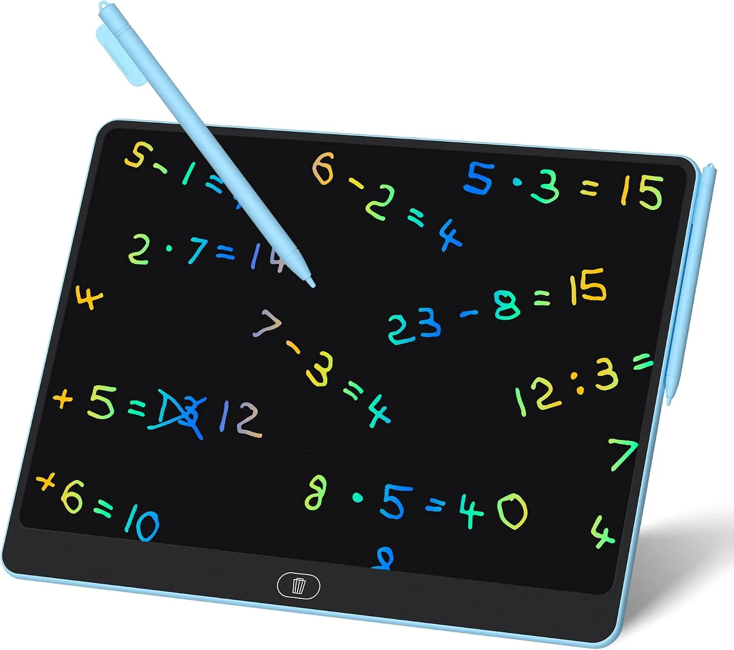 16 Inch Large LCD Writing Tablet for Kids, Colorful Reusable Electronic Doodle Board with Stylus, Educational Drawing Pad for Math Practice & Learning, Travel Essential Toys for Boys Girls (Blue)