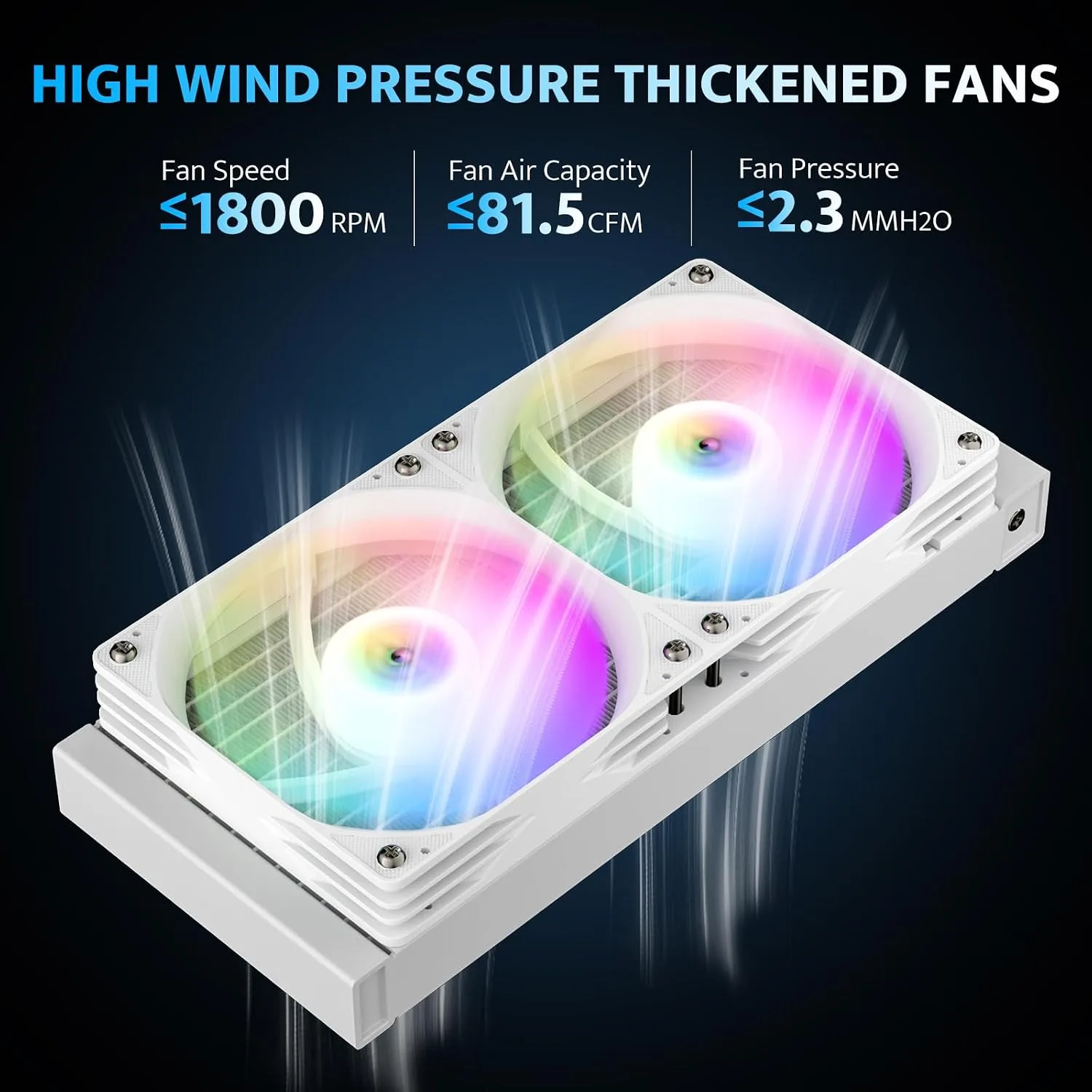 darkFlash DG240 All-in-one Liquid CPU Cooler, High-Performance Pump, ARGB Sync, PWM Daisy Chain Connection Fans, AIO Cooler Compatible with Intel 1851/1700, AMD AM4/AM5 (White, 240mm AIO)