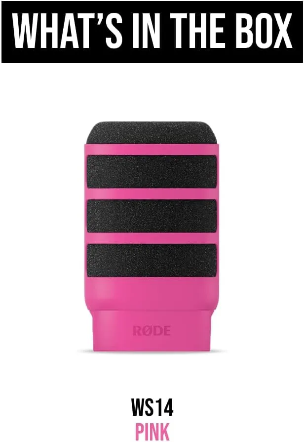 RØDE WS14 Premium Pop Filter for PodMic and PodMic USB (Pink)