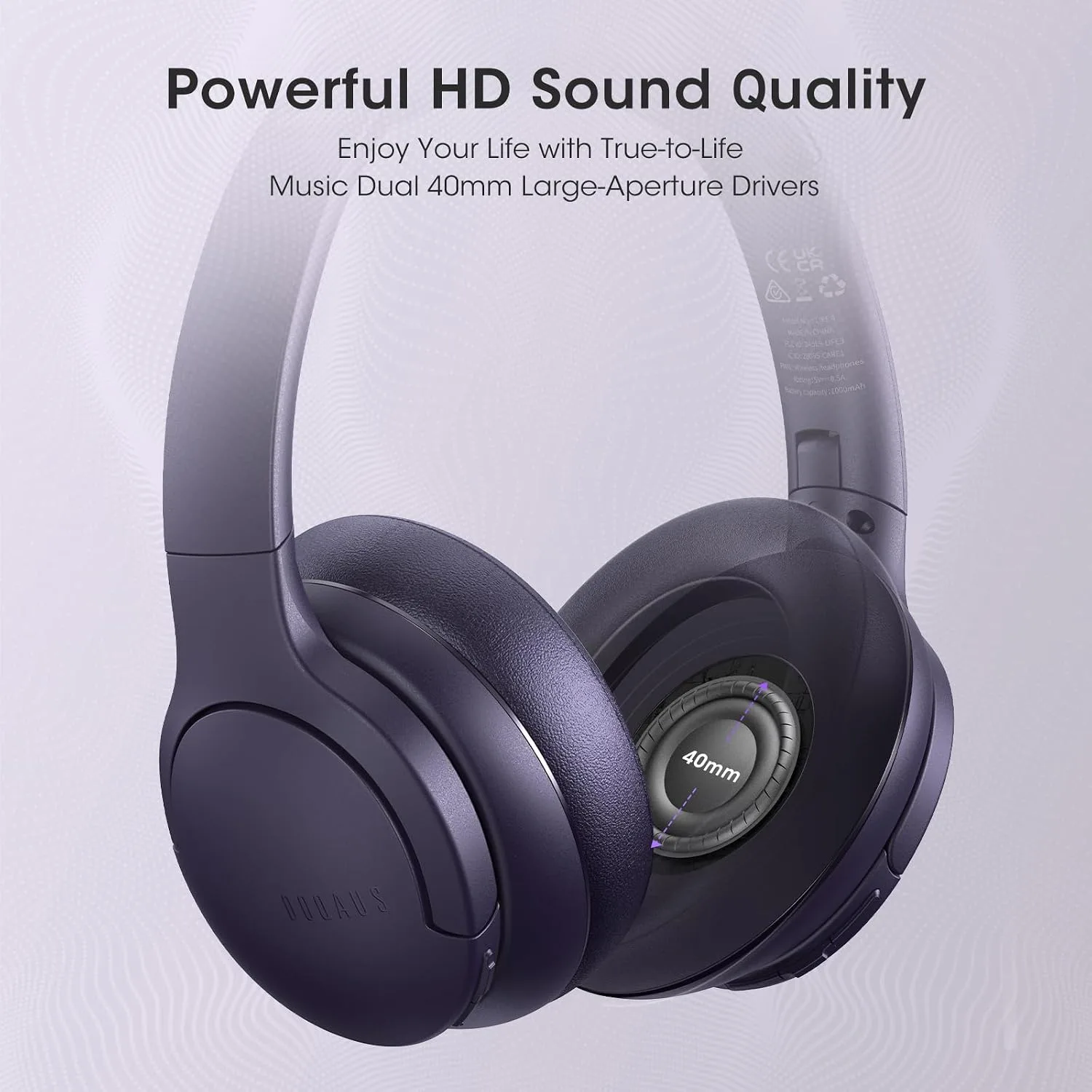 DOQAUS Bluetooth Headphones Over Ear, Headphones Wireless with 90H Playtime