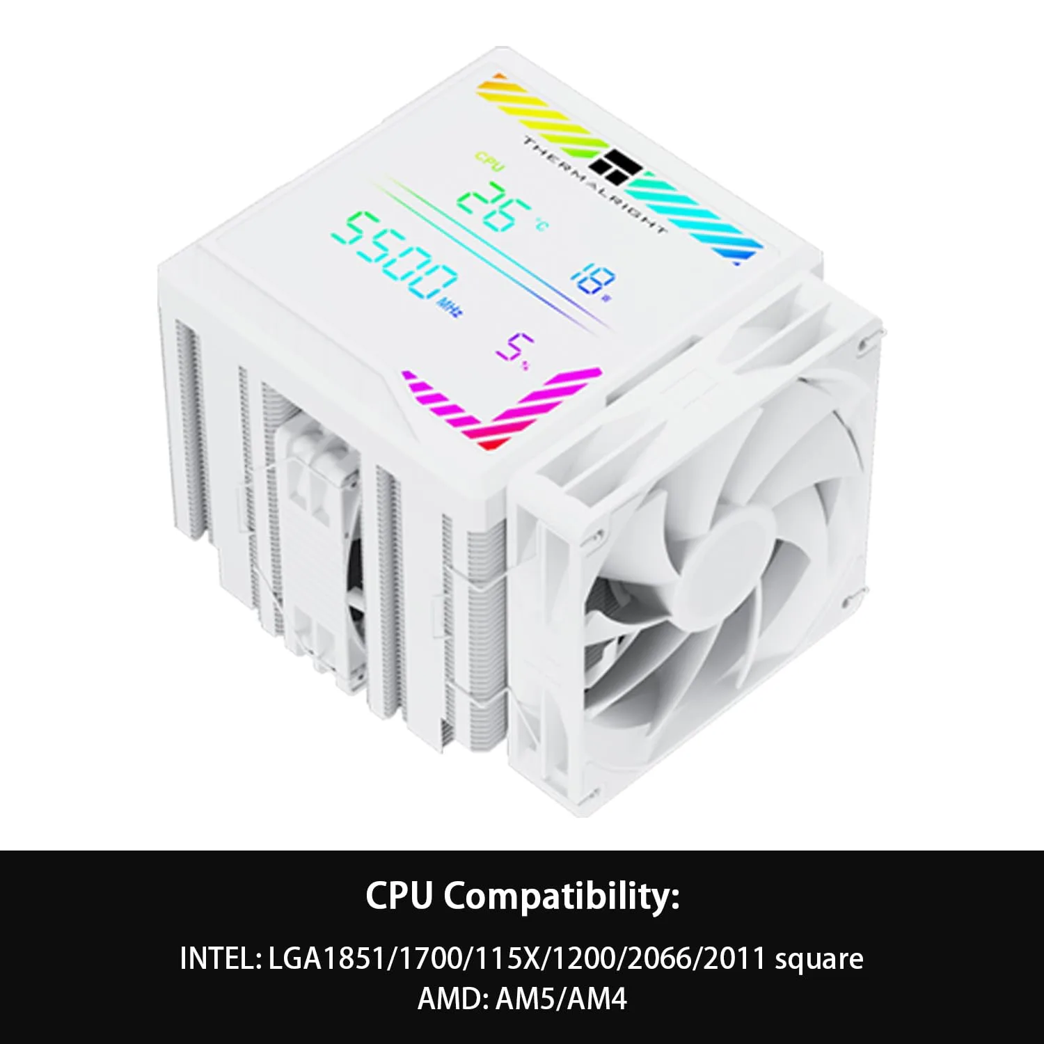 Thermalright Peerless Assassin 140 Digital White CPU Cooler,Digital Screen