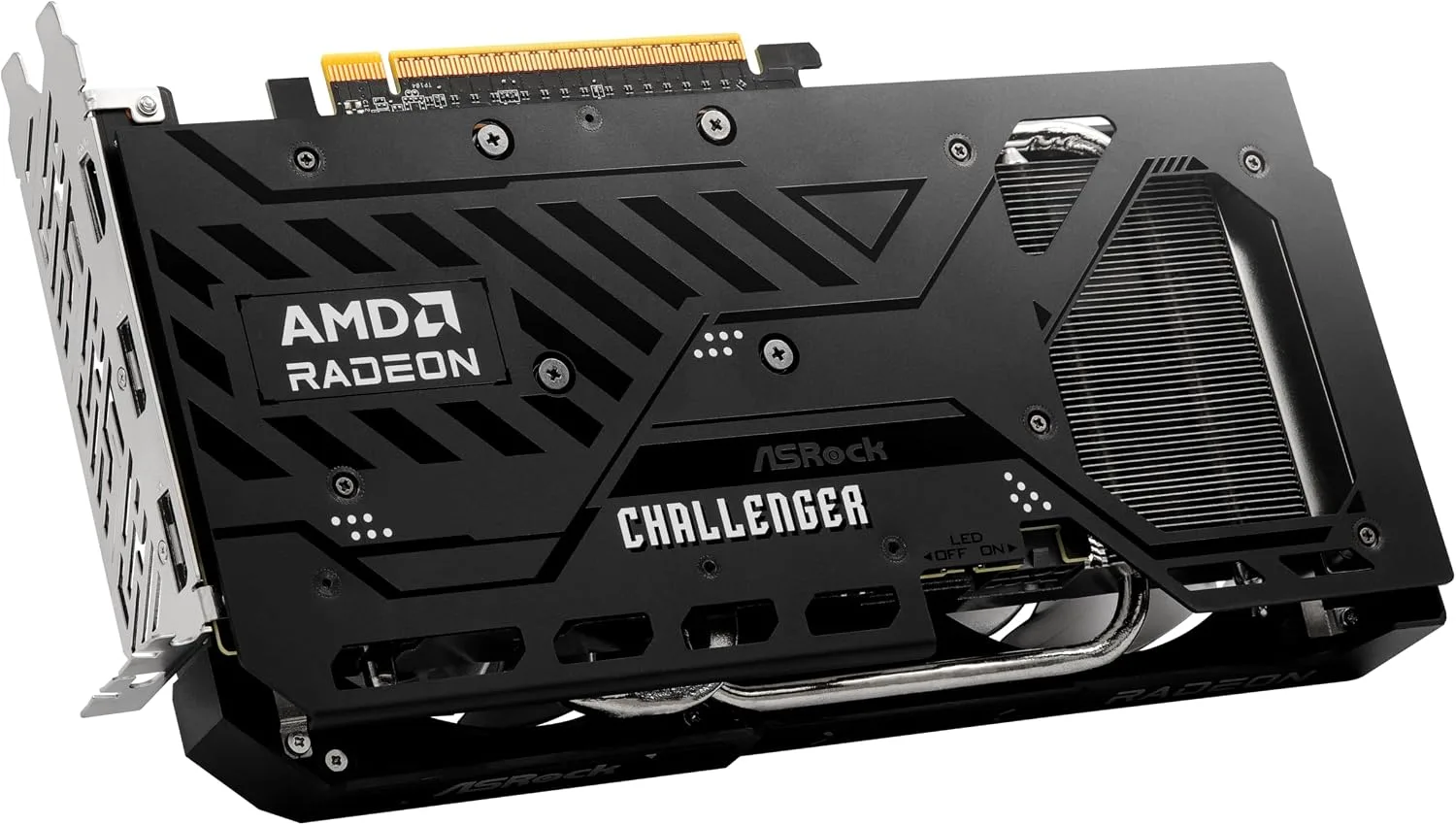 ASRock Radeon RX 9060 XT Challenger 16GB OC, RDNA 4, 3290MHz Boost, 16GB GDDR6 128-bit, PCIe 5.0, Dual Fans, 0dB Silent, LED Indicator, DisplayPort 2.1a, HDMI 2.1b