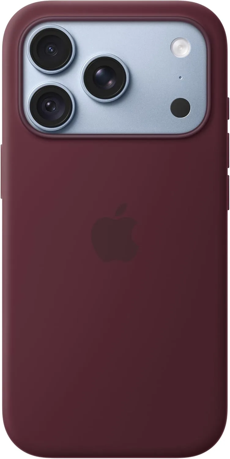 Apple iPhone 18 Pro Silicone Case with MagSafe – Burgundy ​​​​​​​