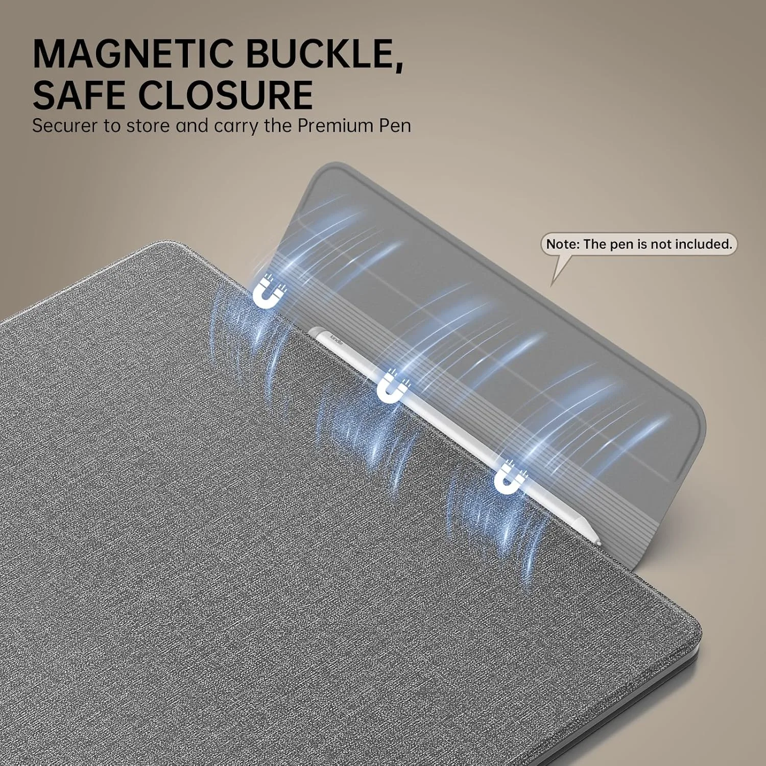 MoKo Magnetic Case for 11" Kindle Scribe 3rd & Colorsoft 1st, Denim Gray