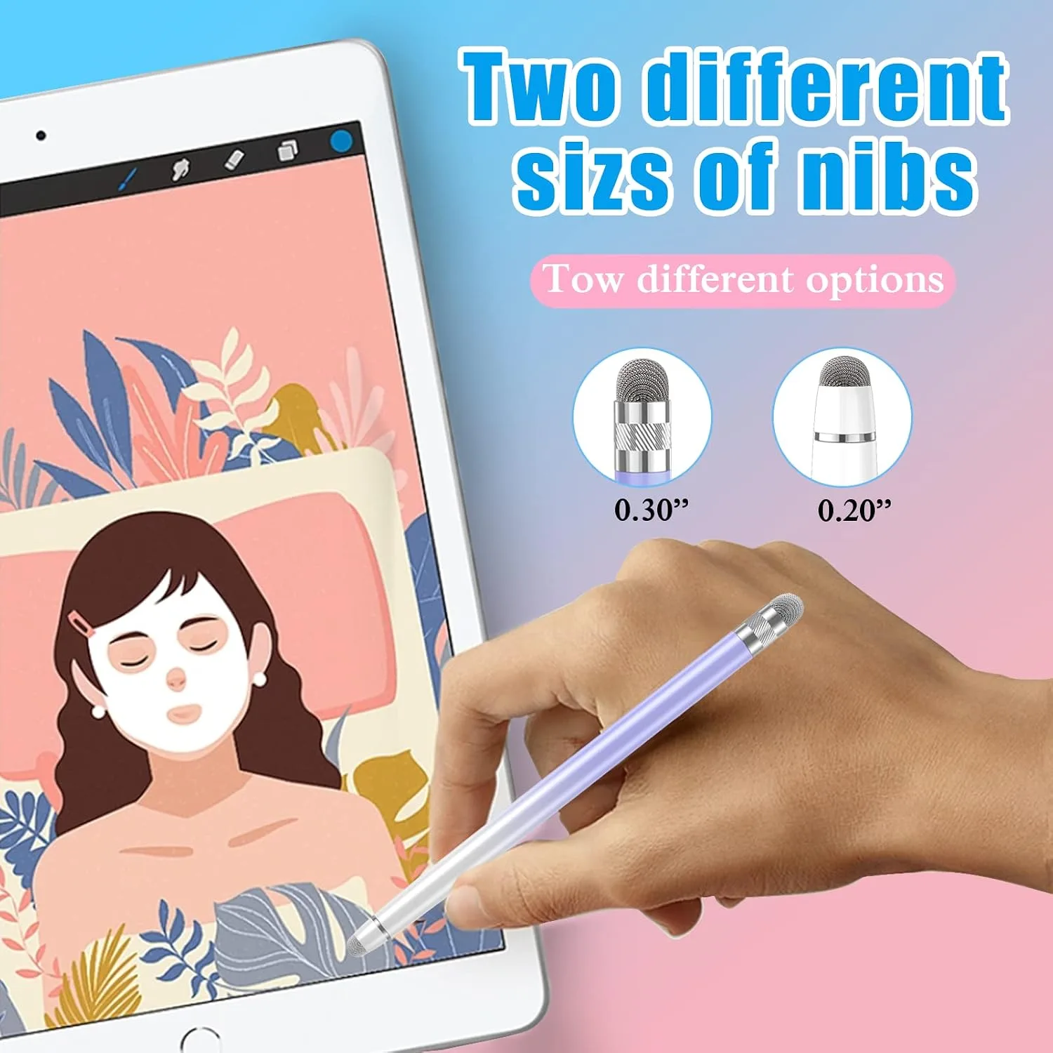 Bopomofo 2PCS Stylus Pen for Touchscreen,High Sensitivity & Precision