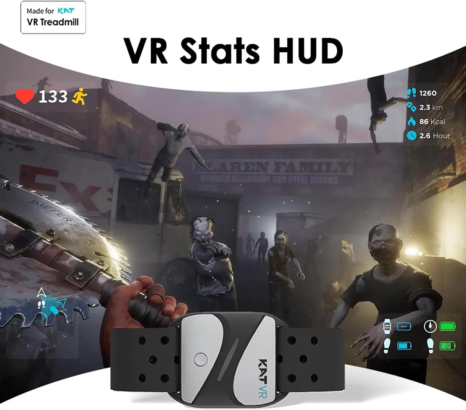 KAT Walk C2 VR Series | 360° Omnidirectional Walking Pad & Accessories for Immersive VR Gaming & Fitness | Compatible with SteamVR, Quest, Oculus | Fitness Upgrade Kit | US Size 9.5